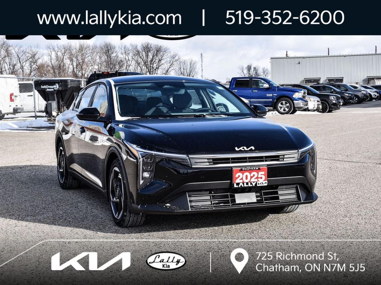 New 2025 Kia K4 EX 12.3-INCH TOUCHSCREEN INFOTAINMENT SYSTEM | WITH APPLE CARPLAY® AND ANDROID AUTO | ADAPTIVE CRUISE CONTROL | HEATED FRONT SEATS & STEERING WHEEL | STEERING WHEEL-MOUNTED AUDIO CONTROLS for sale in Chatham, ON