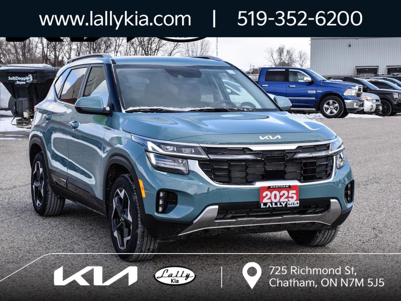 New 2025 Kia Seltos EX Premium AWD | PANORAMIC SUNROOF WITH POWER TILT AND SLIDE | 10.25-INCH TOUCHSCREEN INFOTAINMENT SYSTEM | NAVIGATION | APPLE CARPLAY, AND ANDROID AUTO | WIRELESS CHARGING PAD | PREMIUM SOFINO LEATHERETTE SEATS for sale in Chatham, ON