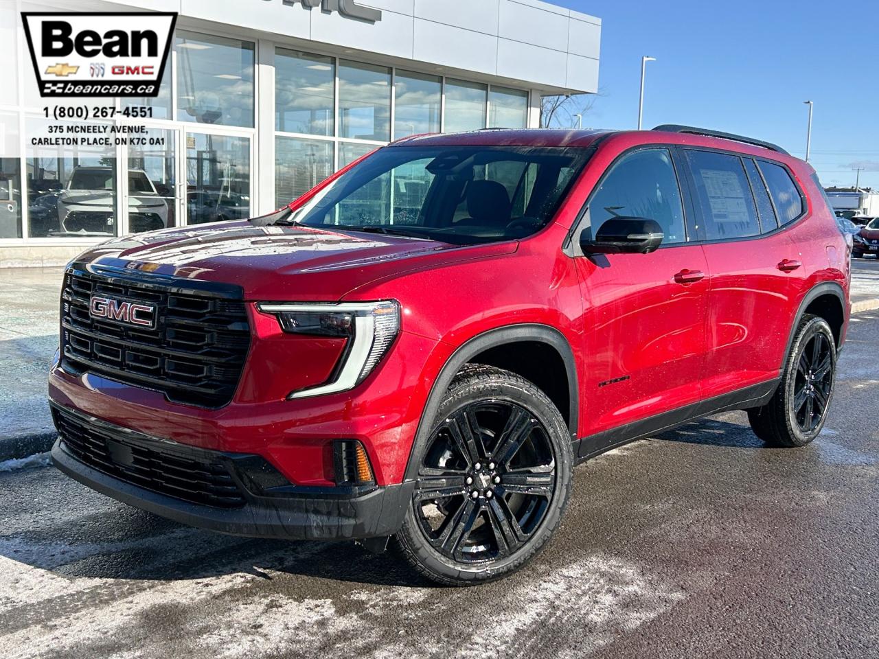 New 2025 GMC Acadia Elevation 2.5L 4CYL WITH REMOTE START/ENTRY, HEATED SEATS, HEATED STEERING WHEEL, ADAPTIVE CRUISE CONTROL, HD SURROUND VISION for sale in Carleton Place, ON