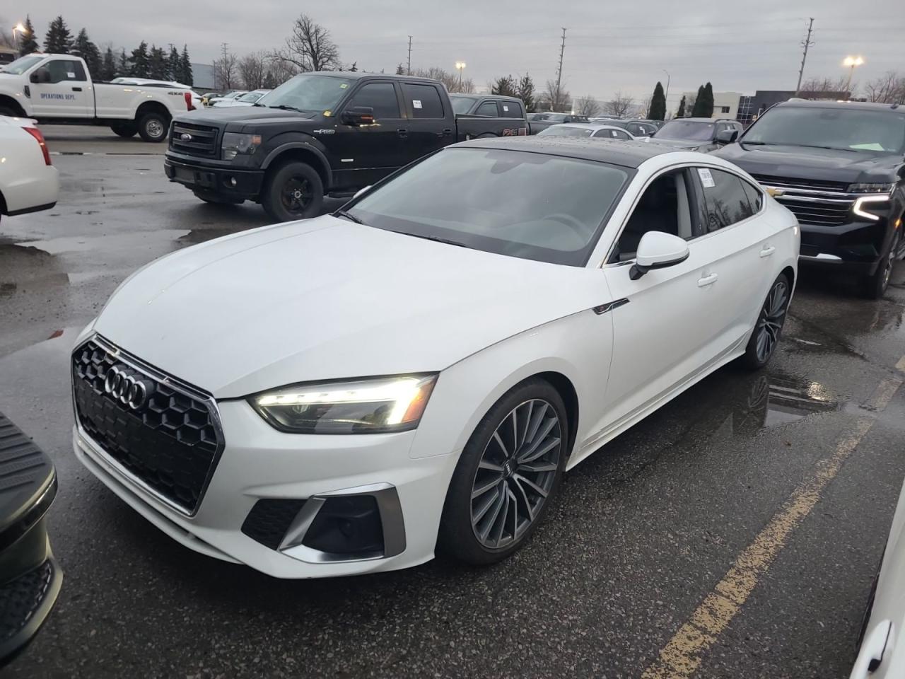 Used 2020 Audi A5 Pearl White Sportback Progressiv 2.0 TFSI Quattro / Navi / Htd Steering for sale in Mississauga, ON