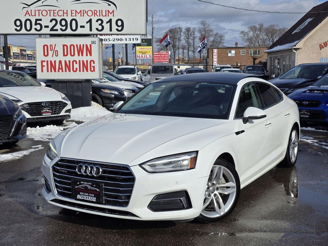 Used 2019 Audi A5 Pearl White Sportback Komfort 45 TFSI QUATTRO / Leather / Sunroof for sale in Mississauga, ON