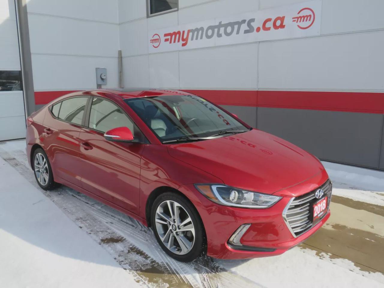 Used 2018 Hyundai Elantra GLS (**ALLOY RIMS**LEATHER**SUNROOF**HEATED SEATS/STEERING WHEEL**DRIVE MODES**USB/AUX**LANE ASSIST**BLIND SPOT MONITORING**PUSH BUTTON START**DIGITAL TOUCHSCREEN**REVERSE CAMERA**DUAL CLIMATE CONTROL**) for sale in Tillsonburg, ON