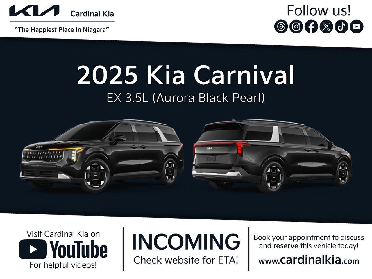 New 2025 Kia Carnival EX for sale in Niagara Falls, ON