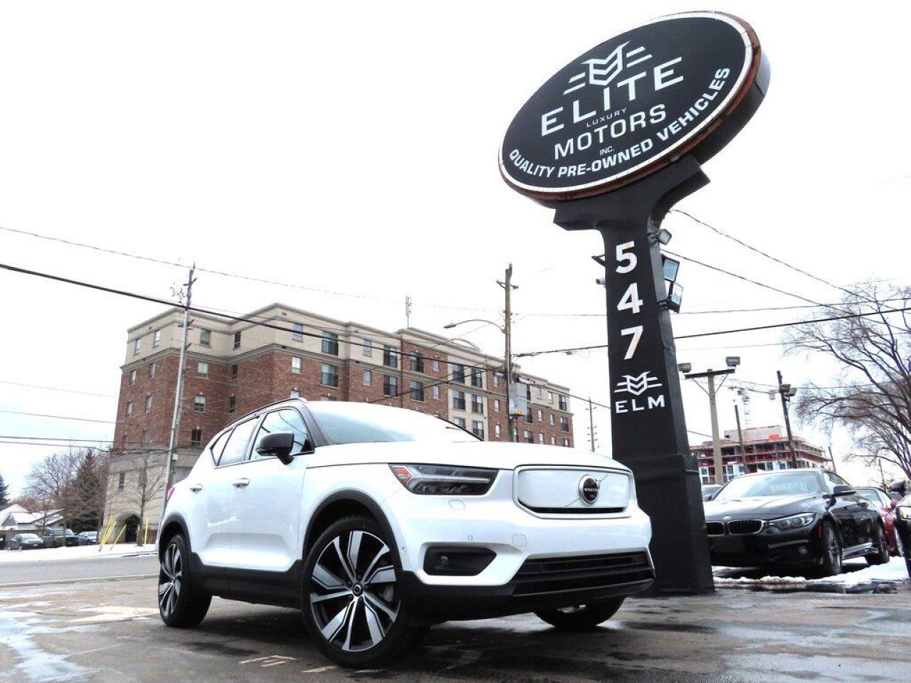 XC40 RECHARGE PURE ELECTRIC PLUS SPORT UTILITY ** 100% CANADIAN VEHICLE ** Visit Our Website @ EliteLuxuryMotors.ca **<BR>_______________________________________________<BR><BR>Please note, that 30% of our inventory is located at our secondary lot. Please book an appointment in order to ensure that the vehicle you are interested in can be viewed in a timely manner. Thank you.<BR>_______________________________________________<BR><BR>High-Value Options<BR><BR>back-up camera<BR><BR>OnStar<BR><BR>drive train - all-wheel<BR><BR>panorama roof<BR><BR>hd radio<BR><BR>parking distance control (pdc)<BR><BR>heated seats - driver and passenger<BR><BR>rain sensor front windshield<BR><BR>leather<BR><BR>satellite radio Sirius<BR><BR>memory seat<BR><BR>sunroof<BR><BR>navigation system<BR><BR>_______________________________________________<BR><BR>FINANCING - Financing is available! Bad Credit? No Credit? Bankrupt? Well help you rebuild your credit! Low finance rates are available! (Based on Credit rating and On Approved Credit) we also have financing options available starting at @7.99% O.A.C All credits are approved, bad, Good, and New!!! Credit applications are available on our website. Approvals are done very quickly. The same Day Delivery Options are also available.<BR><BR>_______________________________________________<BR><BR>PRICE - We know the price is important to you which is why our vehicles are priced to put a smile on your face. Prices are plus HST and licensing. Free CarFax Canada with every vehicle!<BR>_______________________________________________<BR><BR>CERTIFICATION PACKAGE - A certification package can be purchased for only $699, if not Certified then as per OMVIC Regulations the vehicle is deemed to be not drivable, and not certified<BR>_______________________________________________<BR><BR>WARRANTY - Here at Elite Luxury Motors, we offer extended warranties for any make, model, year, or mileage. from 3 months to 4 years in length. Coverage ranges from powertrain (engine, transmission, differential) to Comprehensive warranties that include many other components. We have chosen to partner with Lubrico Warranty, the longest-serving warranty provider in Canada. All warranties are fully insured and every warranty over two years in length comes with the If you dont use it, you wont lose its guarantee. We have also chosen to help our customers protect their financed purchases by making Assureway Gap coverage available at a great price. At Elite Luxury, we are always easy to talk to and can help you choose the coverage that best fits your needs.<BR>_______________________________________________<BR><BR>TRADE - Got a vehicle to trade? We take any year and model! Drive it in and have our professional appraiser look at it!<BR>_______________________________________________<BR><BR>NEW VEHICLES DAILY COME VISIT US AT 547 PLAINS ROAD EAST IN BURLINGTON ONTARIO AND TAKE ADVANTAGE OF TOP-QUALITY PRE-OWNED VEHICLES. WE ARE ONTARIO REGISTERED DEALERS BUY WITH CONFIDENCE **<BR>_______________________________________________<BR><BR>If you have questions about us or any of our vehicles or if you would like to schedule a test drive, feel free to stop by, give us a call, or contact us online. We look forward to seeing you soon<BR>_______________________________________________<BR><BR>Please make an appointment before visiting us! Call US today! ( 905 ) 639 - 8187<BR>______________________________________________<BR><BR>WE ARE LOCATED AT<BR><BR>547 Plains Rd E,<BR>Burlington, ON L7T 2E4