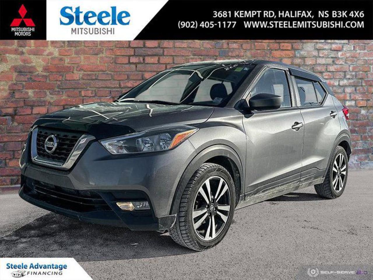 Recent Arrival!2018 Nissan Kicks S HEATED SEATS ABS brakes, Air Conditioning, Driver door bin, Drivers Seat Mounted Armrest, Dual front impact airbags, Dual front side impact airbags, Front Bucket Seats, Front wheel independent suspension, Full Tank of Fuel & Floor Mats, Knee airbag, Low tire pressure warning, Overhead airbag, Passenger door bin, Power steering, Power windows, Radio data system, Radio: AM/FM Audio System, Rear window defroster, Rear window wiper, Split folding rear seat, Steering wheel mounted audio controls, Tachometer, Telescoping steering wheel, Traction control, Trip computer.Gun Metallic 2018 Nissan Kicks S HEATED SEATS FWD CVT 1.6L 4-Cylinder DOHC 16VSteele Mitsubishi has the largest and most diverse selection of preowned vehicles in HRM. Buy with confidence, knowing we use fair market pricing guaranteeing the absolute best value in all of our pre owned inventory!Steele Auto Group is one of the most diversified group of automobile dealerships in Canada, with 60 dealerships selling 29 brands and an employee base of well over 2300. Sales are up over last year and our plan going forward is to expand further into Atlantic Canada and the United States furthering our commitment to our Canadian customers as well as welcoming our new customers in the USA.Reviews:* Owners tend to appreciate the Kicks responsive drive, deep and accommodating cargo space, optional stereo system, and smooth transmission. Overall, most Kicks owners report fantastic value for the money. Source: autoTRADER.ca