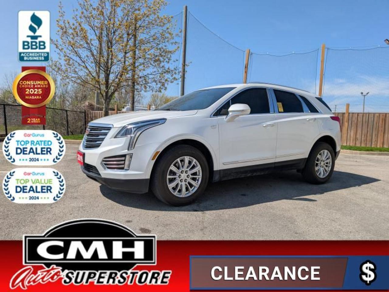 <b>ONLY 54,000 KMS !! ALL WHEEL DRIVE !! REAR CAMERA, PARKING SENSORS, APPLE CARPLAY, ANDROID AUTO, BEIGE LEATHER, POWER SEATS, HEATED SEATS, DUAL CLIMATE CONTROL, REMOTE START, POWER ADJUSTABLE STEERING WHEEL, POWER LIFTGATE, HOME REMOTES, 18-IN ALLOYS</b><br>  <br>CMH certifies that all vehicles meet DOUBLE the Ministry standards for Brakes and Tires<br><br> <br>    This  2019 Cadillac XT5 is for sale today. <br> <br>This Cadillac XT5 crossover was crafted to help you outsmart whatever task you have at hand. Its generously sized interior is filled with advanced features to help keep you safe and connected, while the chiseled exterior lines make a striking statement. A thoroughly progressive vehicle both inside and out, this XT5 was designed to accommodate all of your needs, while expressing your distinctive sense of class and style. This low mileage  SUV has just 53,269 kms. Its  white in colour  . It has an automatic transmission and is powered by a  310HP 3.6L V6 Cylinder Engine. <br> <br>To apply right now for financing use this link : <a href=https://www.cmhniagara.com/financing/ target=_blank>https://www.cmhniagara.com/financing/</a><br><br> <br/><br>Trade-ins are welcome! Financing available OAC ! Price INCLUDES a valid safety certificate! Price INCLUDES a 60-day limited warranty on all vehicles except classic or vintage cars. CMH is a Full Disclosure dealer with no hidden fees. We are a family-owned and operated business for over 30 years! o~o