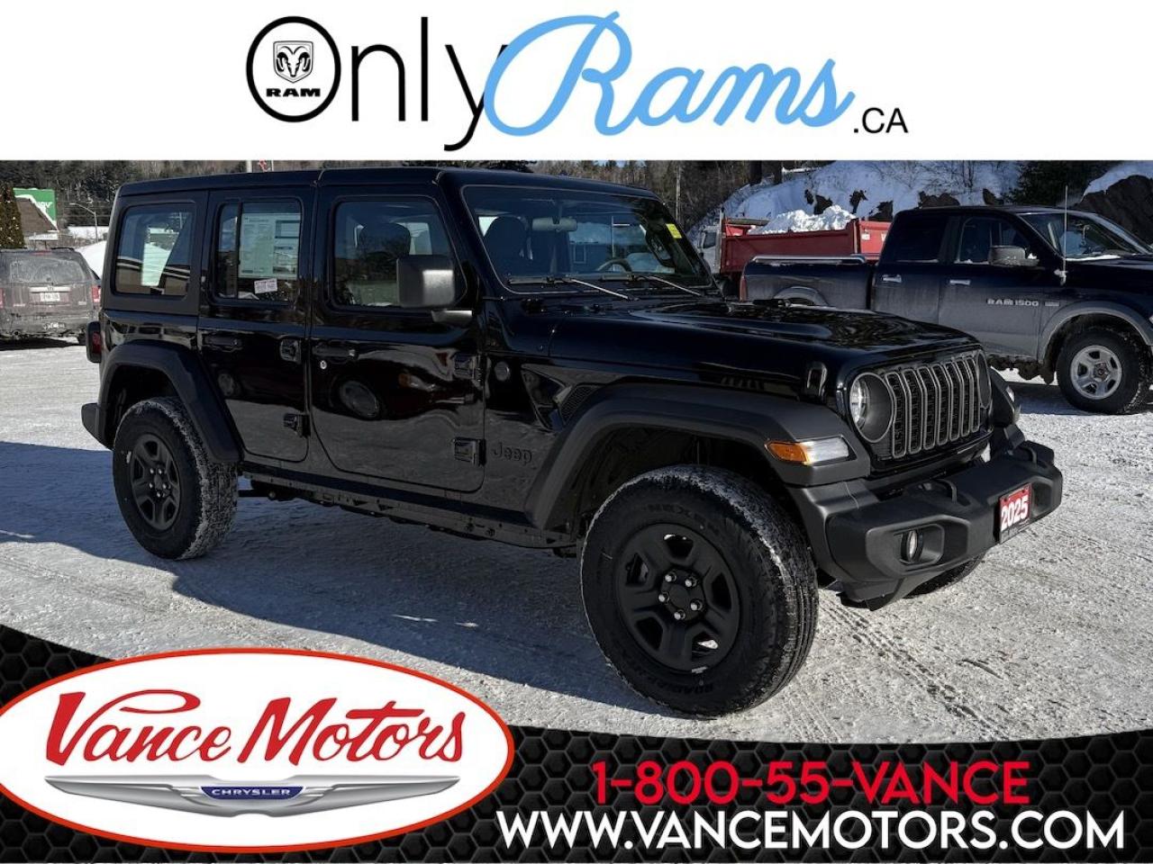 New 2025 Jeep Wrangler Sport 4X4 for sale in Bancroft, ON