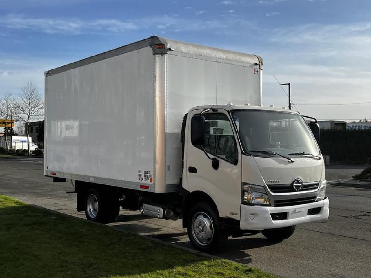 2015 Hino 195 16 Foot Cube Van 3 Seater Diesel, 5.1L, 4 cylinder, 2 door, automatic, cruise control, air conditioning, AM/FM radio, power door locks, power windows, white exterior, blue interior. Certification and Decal valid until January 2025.

Box measurements
16FT Long
8FT 2 Wide
8FT High  $59,710.00 plus $375 processing fee, $60,085.00 total payment obligation before taxes.  Listing report, warranty, contract commitment cancellation fee, financing available on approved credit (some limitations and exceptions may apply). All above specifications and information is considered to be accurate but is not guaranteed and no opinion or advice is given as to whether this item should be purchased. We do not allow test drives due to theft, fraud, acts of vandalism and undetectable impaired driving. Instead we provide the following benefits: Complimentary Warranty (with options to extend), Limited Money Back Satisfaction Guarantee on Fully Completed Contracts, Contract Commitment Cancellation, and an Open-Ended Sell-Back Option. Ask seller for details or call 604-522-REPO(7376) to confirm listing availability.