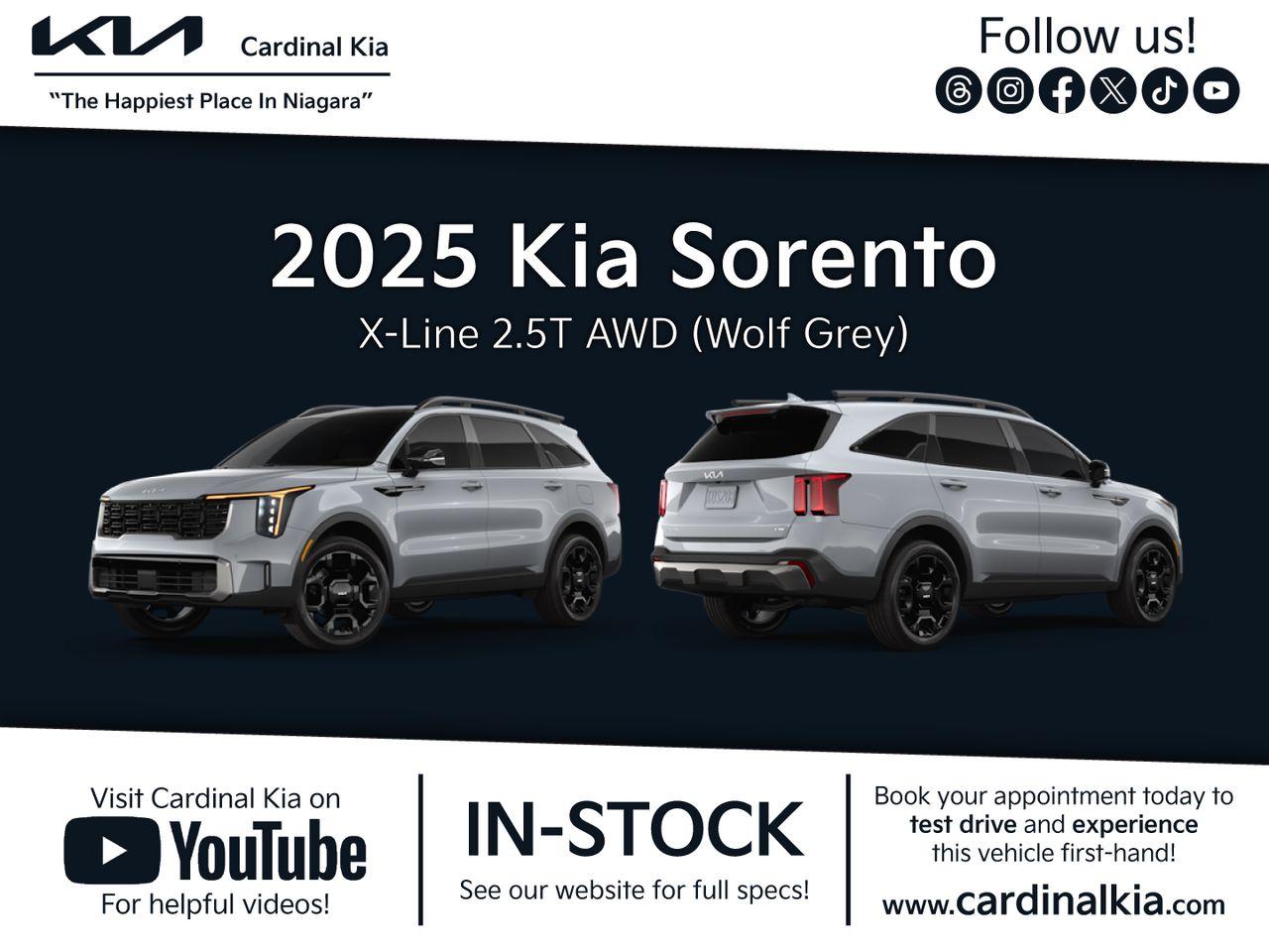 New 2025 Kia Sorento X-Line for sale in Niagara Falls, ON