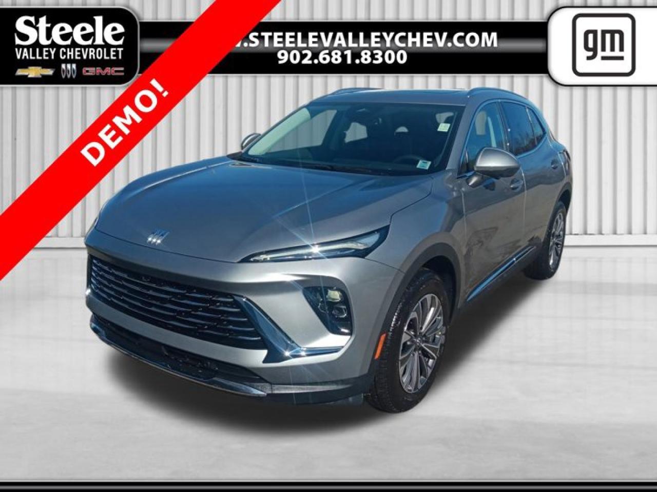 TRANSMISSION, 9-SPEED AUTOMATIC (STD), PREFERRED EQUIPMENT GROUP includes standard equipment, MOONSTONE GREY METALLIC, MOONROOF, POWER, PANORAMIC, TILT-SLIDING, ENGINE, 2.0L TURBO, 4-CYLINDER, SIDI (228 hp [170 kW] @ 5000 rpm, 258 lb-ft of torque [350 N-m] @ 1500-4000 rpm) (STD), Wireless Charging, Wireless Apple CarPlay/Wireless Android Auto, Wiper, rear intermittent, Windows, remote Express-Down, all windows, Windows, power, rear with Express-Down. This Buick Envision has a dependable Turbocharged Gas I4 2.0L/- TBD  engine powering this Automatic transmission.* Experience a Fully-Loaded Buick Envision Preferred *Window, power with front passenger Express-Up and Down, Window, power with driver Express-Up and Down, Wi-Fi Hotspot capable (Terms and limitations apply. See onstar.ca or dealer for details.), Wheels, 18 (45.7 cm) alloy with Technical Grey and machine finish and high gloss Black centre cap, Wheel, 17 (43.2 cm) steel spare, USB ports, front lower console, dual, charge-only, USB Ports, 2, Charge/Data ports located on instrument panel, Universal Home Remote includes garage door opener, 3-channel programmable, Trailering provisions includes connector for accessory wiring harness, Traffic Sign Recognition, Tool kit, road emergency, Tires, P235/60R18 all-season, Tire, spare T145/70R17 SL blackwall, Tire Pressure Monitoring System, auto learn, Teen Driver a configurable feature that lets you activate customizable vehicle settings associated with a key fob, to help encourage safe driving behaviour. It can limit certain available vehicle features, and it prevents certain safety systems from being turned off. An in-vehicle report card gives you information on driving habits and helps you to continue to coach your new driver, Tail lamps, LED, Suspension, rear 5-link, Suspension, front MacPherson strut, Steering, power, non-variable ratio, electric, Steering wheel, leather-wrapped.* Stop By Today *Test drive this must-see, must-drive, must-own beauty today at Steele Valley Chevrolet Buick GMC Cadillac, 9184 Commercial Street, New Minas, NS, NS B4N3V9.*Disclaimer*Please verify all information with a Steele Valley representative.