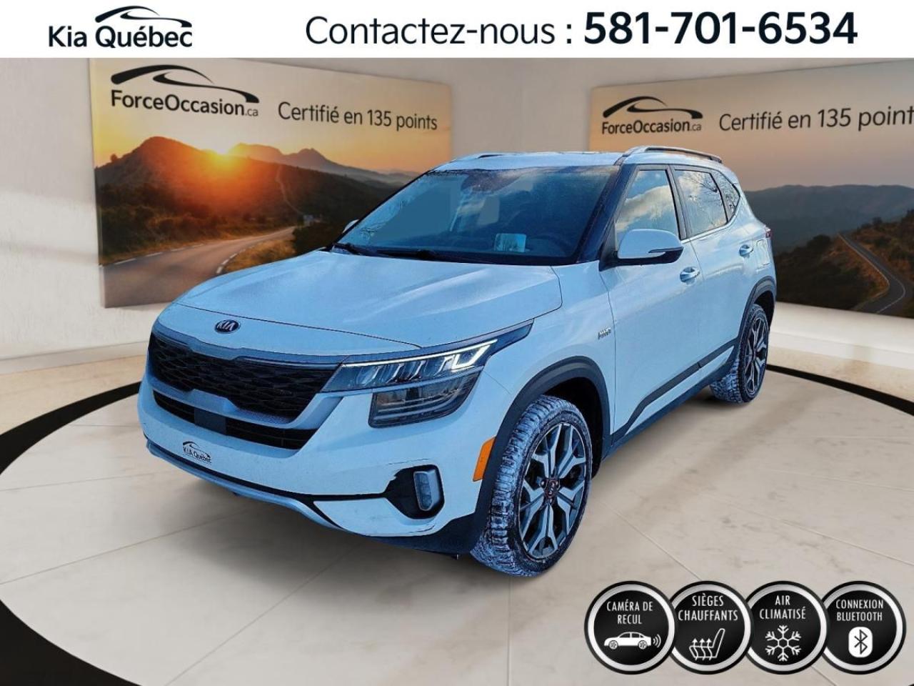 Used 2021 Kia Seltos SX Turbo *AWD *CUIR *TOIT *CARPLAY *GPS *TÊTE HAUT for sale in Québec, QC