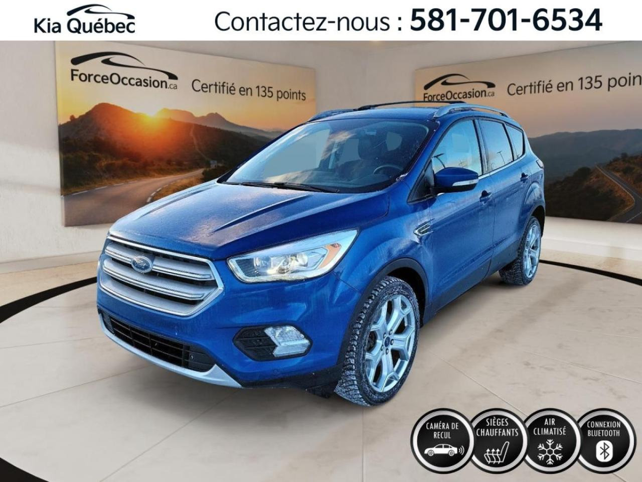 Used 2019 Ford Escape Titanium *AWD *CUIR *GPS *VOLANT CHAUFFANT *BIZONE for sale in Québec, QC