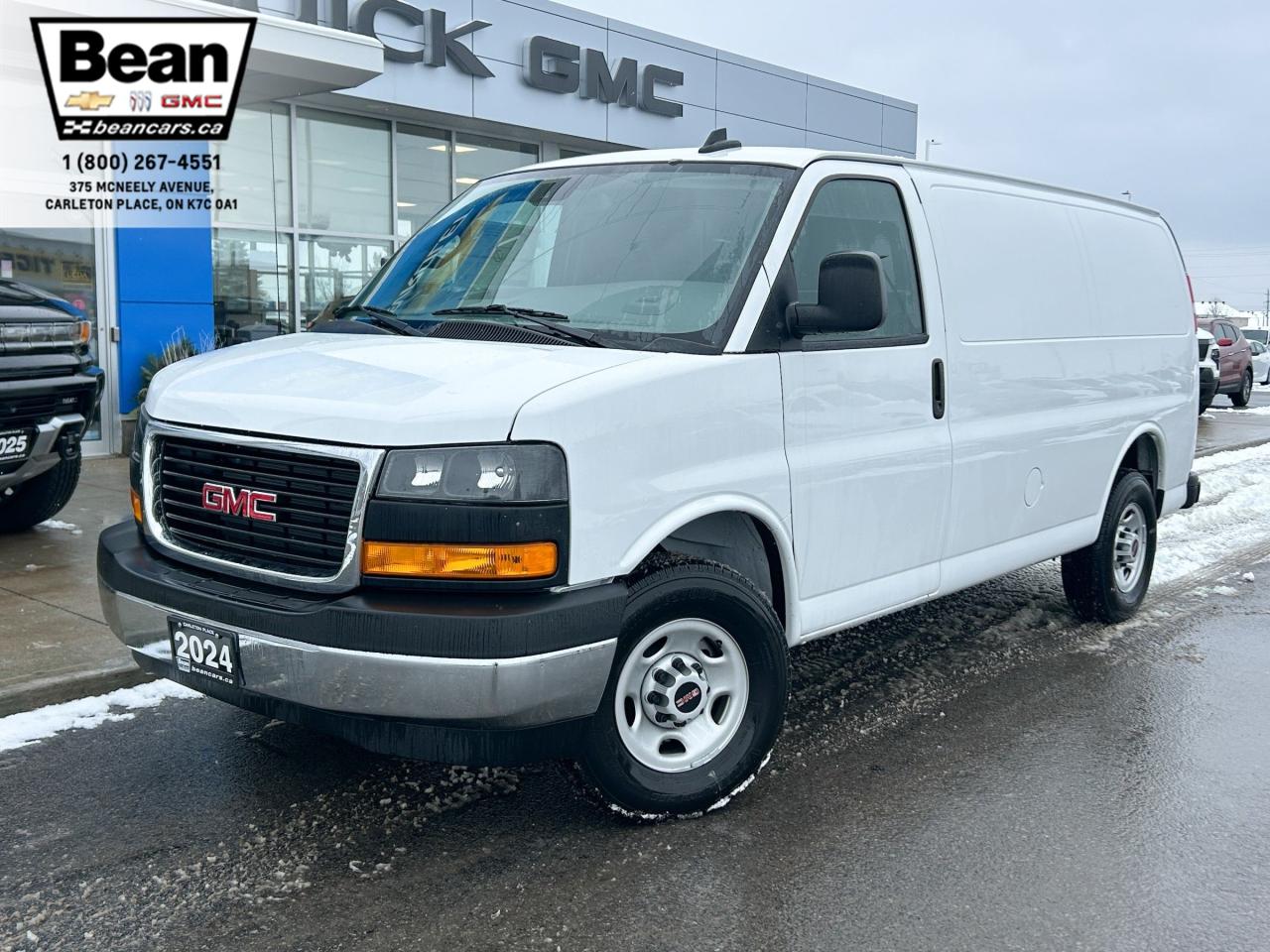 New 2024 GMC Savana 2500 Work Van 4.3L V6 WITH CRUISE CONTROL, LANE DEPARTURE, REAR PARK ASSIST, REAR VISION CAMERA, HD TRAILERING EQUIPMENT for sale in Carleton Place, ON