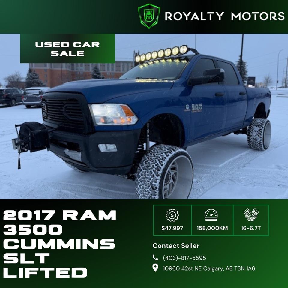 Used 2017 RAM 3500 SLT | CUMMINS | LIFTED for sale in Calgary, AB