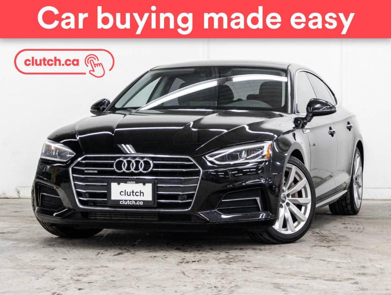 Used 2018 Audi A5 Progressiv AWD w/ Apple CarPlay, Heated Steering Wheel, Heated Front Seats for sale in Toronto, ON