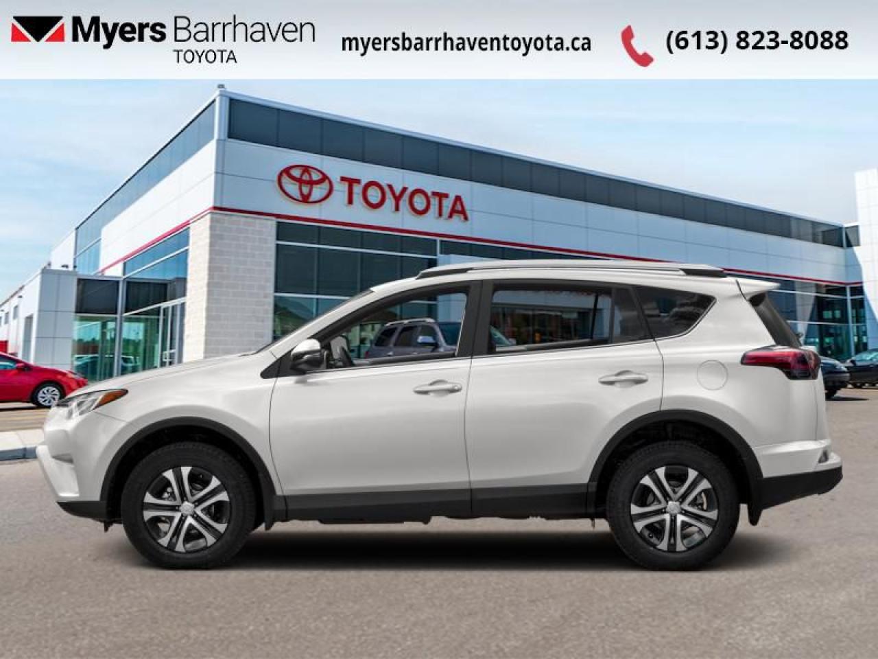 <b>Heated Seats,  Bluetooth,  Aluminum Wheels,  Adaptive Cruise Control,  Remote Keyless Entry!</b><br> <br>    With an impressive cargo capacity and excellent features and options as standard, the 2018 Toyota RAV4 is practically a steal. This  2018 Toyota RAV4 is fresh on our lot in Ottawa. <br> <br>A well rounded interior package and a proven formula for off road and on road capabilities, the 2018 Toyota RAV4 is setting benchmarks in the compact SUV segment. Numerous optional extras have been made as standard and the safety features are some of the most advanced to date. This 2018 Toyota RAV4 is simply a well built quality SUV that religiously follows Toyotas reliability reputation.This  SUV has 91,101 kms. Its  white in colour  . It has an automatic transmission and is powered by a  176HP 2.5L 4 Cylinder Engine.  It may have some remaining factory warranty, please check with dealer for details. <br> <br> Our RAV4s trim level is AWD LE. This stylish 2018 Toyota RAV4 AWD brings a whole lot to the table with standard features such as aluminum wheels, roof rack rails, 6 speaker stereo with a 6.1 inch display, Bluetooth and USB integration, heated front seats, power windows front and rear, distance pacing cruise control, air conditioning, back up camera, forward collision warning, lane keeping assist and lane departure warning. This vehicle has been upgraded with the following features: Heated Seats,  Bluetooth,  Aluminum Wheels,  Adaptive Cruise Control,  Remote Keyless Entry. <br> <br>To apply right now for financing use this link : <a href=https://www.myersbarrhaventoyota.ca/quick-approval/ target=_blank>https://www.myersbarrhaventoyota.ca/quick-approval/</a><br><br> <br/><br>At Myers Barrhaven Toyota we pride ourselves in offering highly desirable pre-owned vehicles. We truly hand pick all our vehicles to offer only the best vehicles to our customers. No two used cars are alike, this is why we have our trained Toyota technicians highly scrutinize all our trade ins and purchases to ensure we can put the Myers seal of approval. Every year we evaluate 1000s of vehicles and only 10-15% meet the Myers Barrhaven Toyota standards. At the end of the day we have mutual interest in selling only the best as we back all our pre-owned vehicles with the Myers *LIFETIME ENGINE TRANSMISSION warranty. Thats right *LIFETIME ENGINE TRANSMISSION warranty, were in this together! If we dont have what youre looking for not to worry, our experienced buyer can help you find the car of your dreams! Ever heard of getting top dollar for your trade but not really sure if you were? Here we leave nothing to chance, every trade-in we appraise goes up onto a live online auction and we get buyers coast to coast and in the USA trying to bid for your trade. This means we simultaneously expose your car to 1000s of buyers to get you top trade in value. <br>We service all makes and models in our new state of the art facility where you can enjoy the convenience of our onsite restaurant, service loaners, shuttle van, free Wi-Fi, Enterprise Rent-A-Car, on-site tire storage and complementary drink. Come see why many Toyota owners are making the switch to Myers Barrhaven Toyota. <br>*LIFETIME ENGINE TRANSMISSION WARRANTY NOT AVAILABLE ON VEHICLES WITH KMS EXCEEDING 140,000KM, VEHICLES 8 YEARS & OLDER, OR HIGHLINE BRAND VEHICLE(eg. BMW, INFINITI. CADILLAC, LEXUS...) o~o