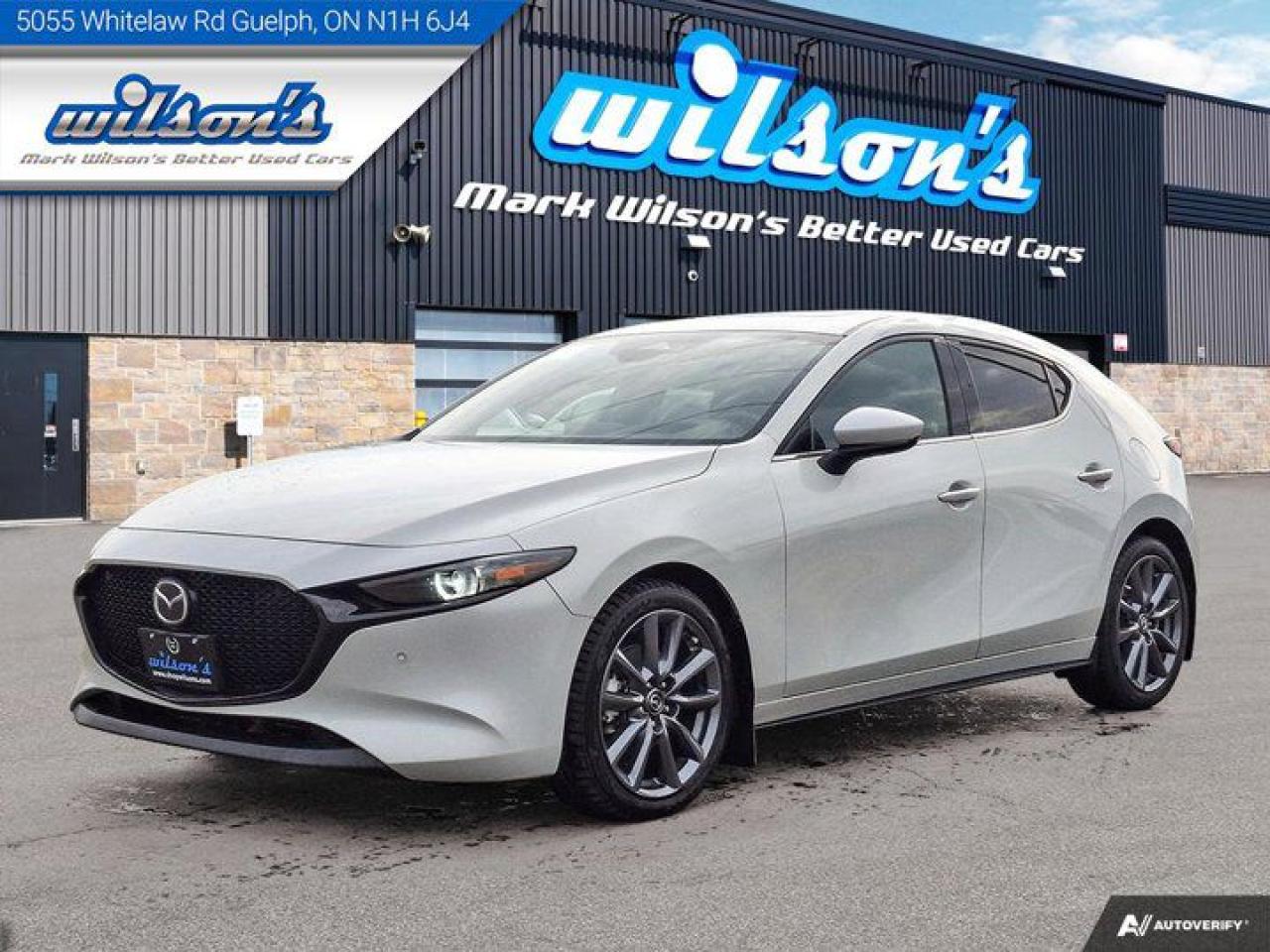 Come see this certified 2024 Mazda Mazda3 Sport GT Sport | AWD | Leather | Sunroof | Nav | 360 Camera | Apple CarPlay | Android Auto & more!!. Its Automatic transmission and 2.5 L engine will keep you going. This Mazda Mazda3 Sport comes equipped with these options: Sunroof, Navigation System, Leather, Heated Steering Wheel, Air Conditioning, Adaptive Cruise Control, 360 Camera, Heated Seats, Tilt Steering Wheel, and Steering Radio Controls. Test drive this vehicle at Mark Wilsons Better Used Cars, 5055 Whitelaw Road, Guelph, ON N1H 6J4.60+ years of World Class Service!450+ Live Market Priced VEHICLES! ONE MASSIVE LOCATION!Free Local Delivery Available!FINANCING! - Better than bank rates! 6 Months No Payments available on approved credit OAC. Zero Down Available. We have expert licensed credit specialists to secure the best possible rate for you and keep you on budget ! We are your financing broker, let us do all the leg work on your behalf! Click the RED Apply for Financing button to the right to get started or drop in today!BAD CREDIT APPROVED HERE! - You dont need perfect credit to get a vehicle loan at Mark Wilsons Better Used Cars! We have a dedicated licensed team of credit rebuilding experts on hand to help you get the car of your dreams!WE LOVE TRADE-INS! - Top dollar trade-in values!SELL us your car even if you dont buy ours! HISTORY: Free Carfax report included.Certification included! No shady fees for safety!EXTENDED WARRANTY: Available30 DAY WARRANTY INCLUDED: 30 Days, or 3,000 km (mechanical items only). No Claim Limit (abuse not covered)5 Day Exchange Privilege! *(Some conditions apply)CASH PRICES SHOWN: Excluding HST and Licensing Fees.2019 - 2024 vehicles may be daily rentals. Please inquire with your Salesperson.
