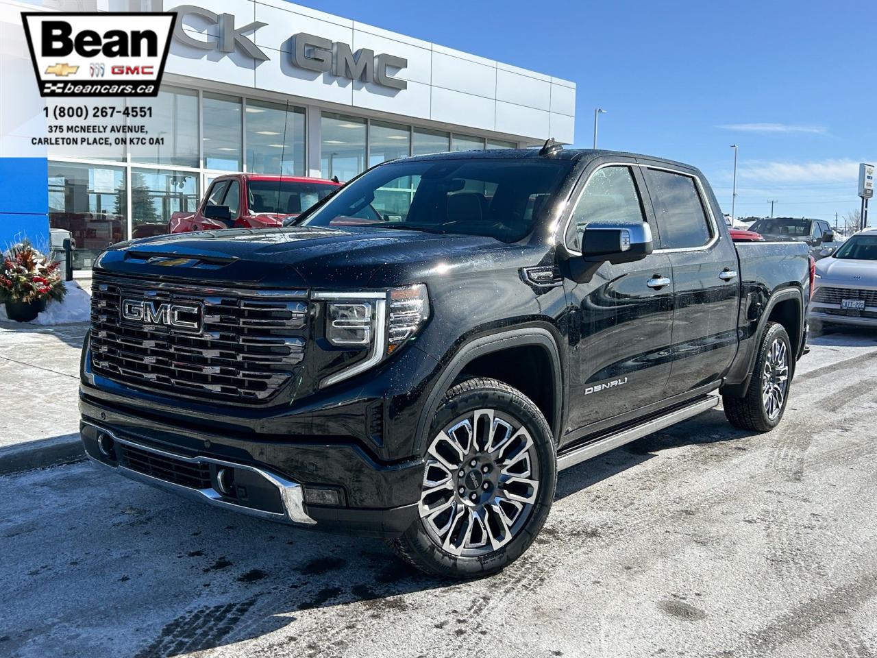 New 2025 GMC Sierra 1500 Denali Ultimate 3.0L V6 WITH REMOTE START/ENTRY, HEATED SEATS, HEATED STEERING WHEEL, VENTILATED/MASSAGE SEATS, SUNROOF, HD SURROUND VISION for sale in Carleton Place, ON