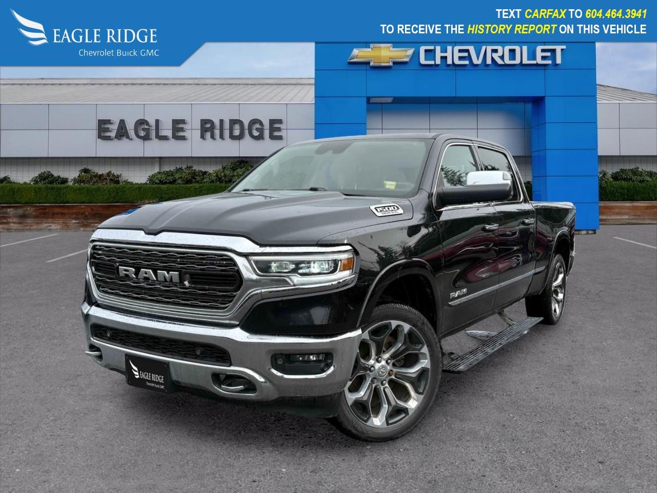 Used 2019 RAM 1500 Lane Keep Assist, Limited Level 1 Equipment Group, Low tire pressure warning, Navigation System, Parallel & Perp Park Assist w/Stop, Pick-Up Box Lighting, Power Chrome Trailer Tow Mirrors, Quick Order for sale in Coquitlam, BC