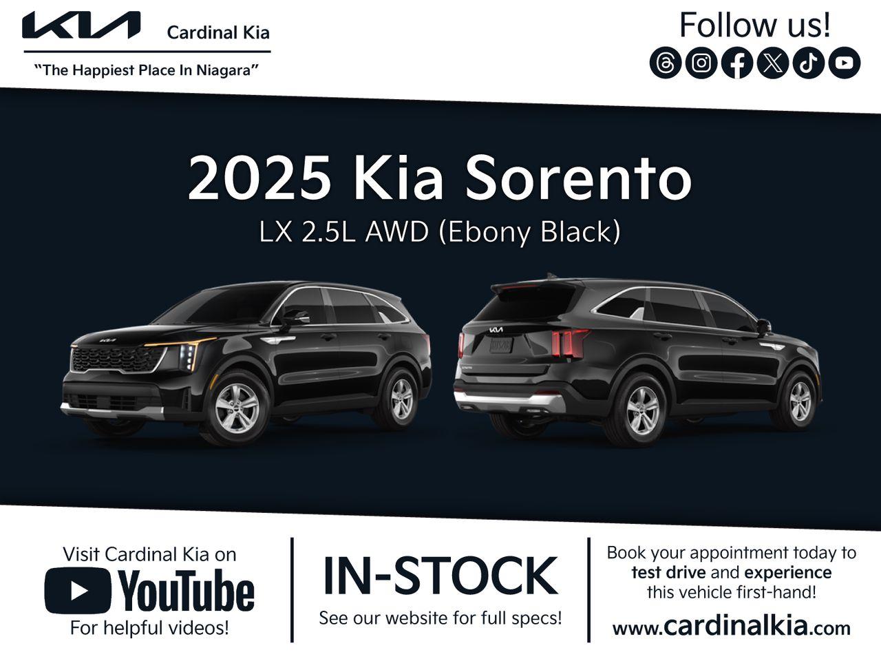 New 2025 Kia Sorento LX for sale in Niagara Falls, ON