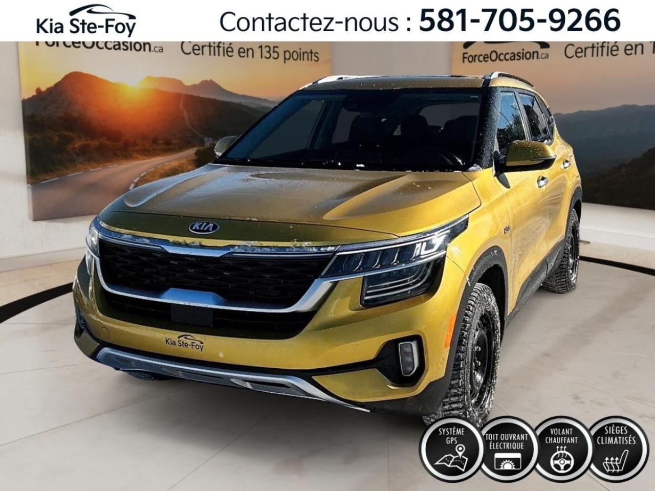 Used 2021 Kia Seltos SX TURBO* AWD* GPS* CUIR* TOIT* SIEGES VENTILES* for sale in Ste-Foy, QC