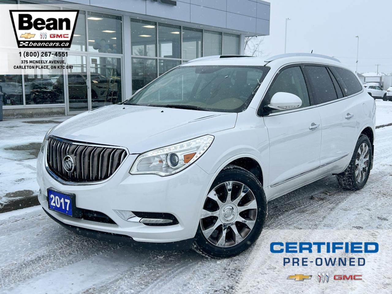 Used 2017 Buick Enclave Leather 3.6L V6 WITH REMOTE START/ENTRY, HEATED SEATS, HEATED STEERING WHEEL, POWER LIFTGATE, REAR VISION CAMERA for sale in Carleton Place, ON