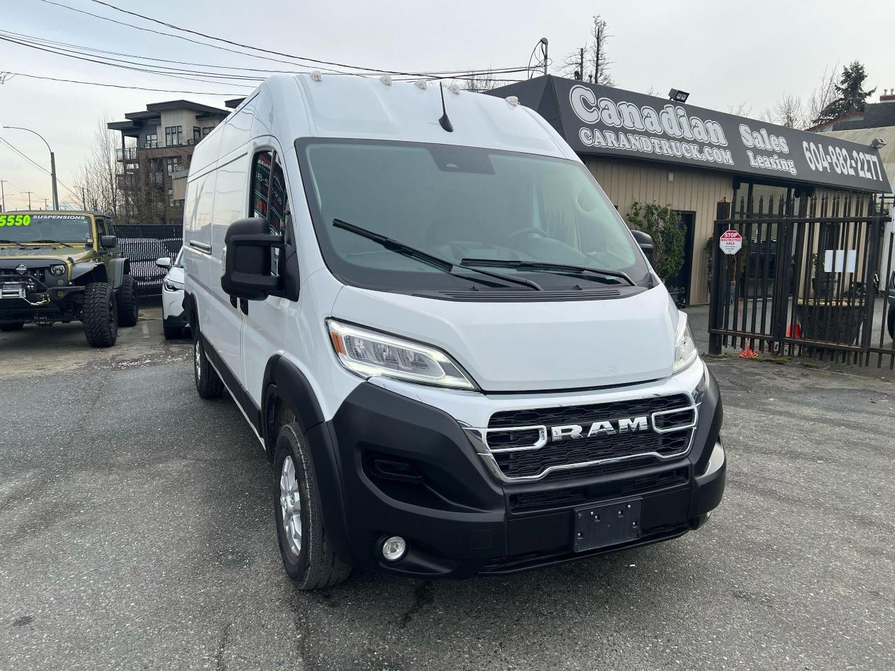 <p>2024 Ram Promaster Highroof 3500 SLT with the 3.6L v6 engine, 159 wheel base, automatic, front wheel drive, reverse camera, apple carplay, am/fm/bluetooth, power heating mirrors, cruise control and many more features!</p>