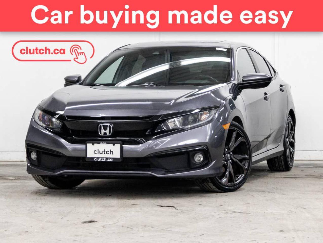 Used 2020 Honda Civic Sport w/ Apple CarPlay & Android Auto, Dual Zone A/C, Power Sunroof for sale in Toronto, ON