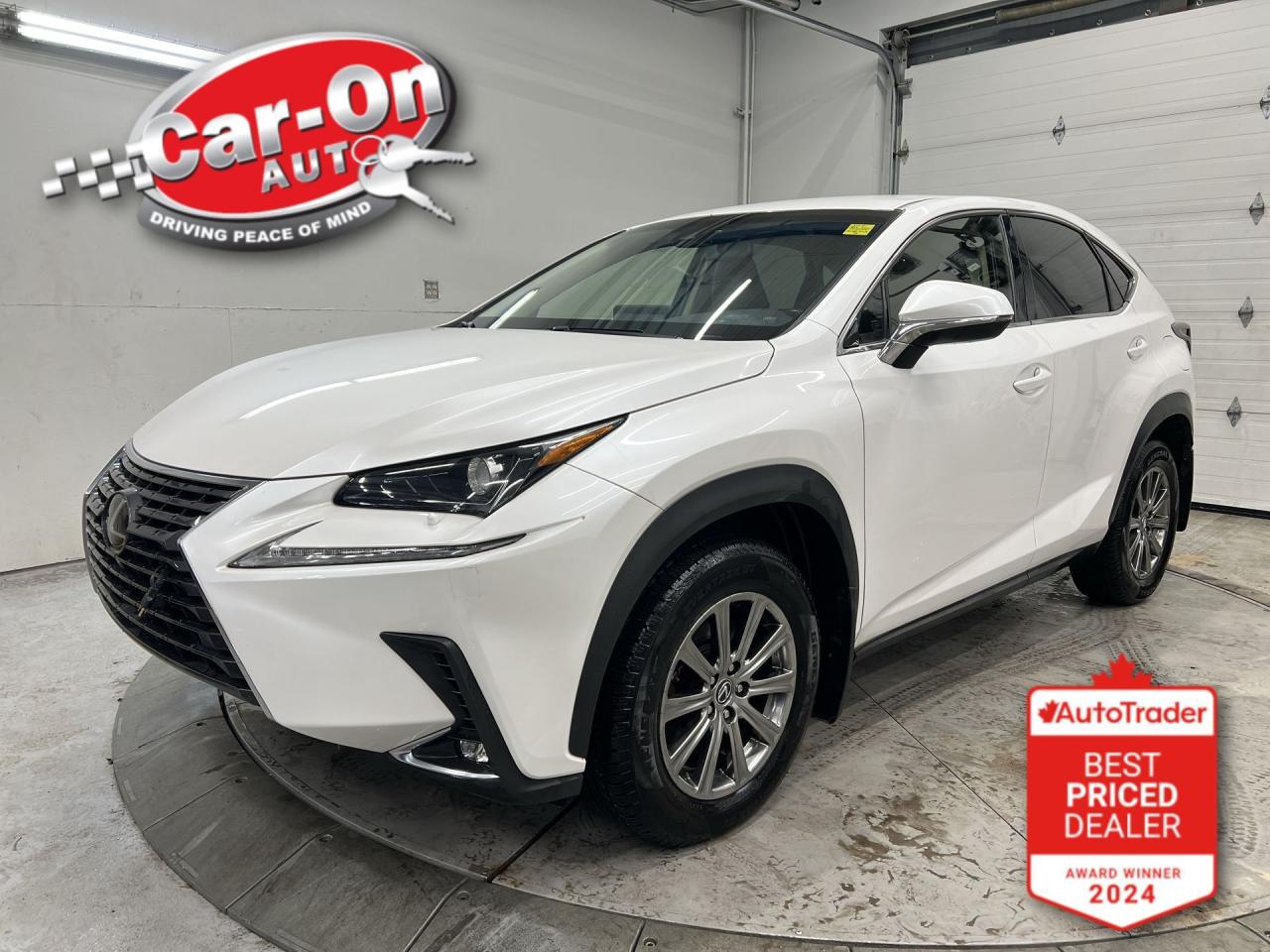 ONLY 73,000 KMS! All-wheel drive NX 300 w/ leather, heated seats, lane-departure alert, pre-collision system, adaptive cruise control, backup camera, 17-inch alloys, power seats, dual-zone climate control, automatic headlights w/ auto highbeams, auto-dimming rearview mirror, keyless entry w/ push start, leather-wrapped steering wheel, Bluetooth and more! This vehicle just landed and is awaiting a full detail and photo shoot. Contact us and book your road test today!