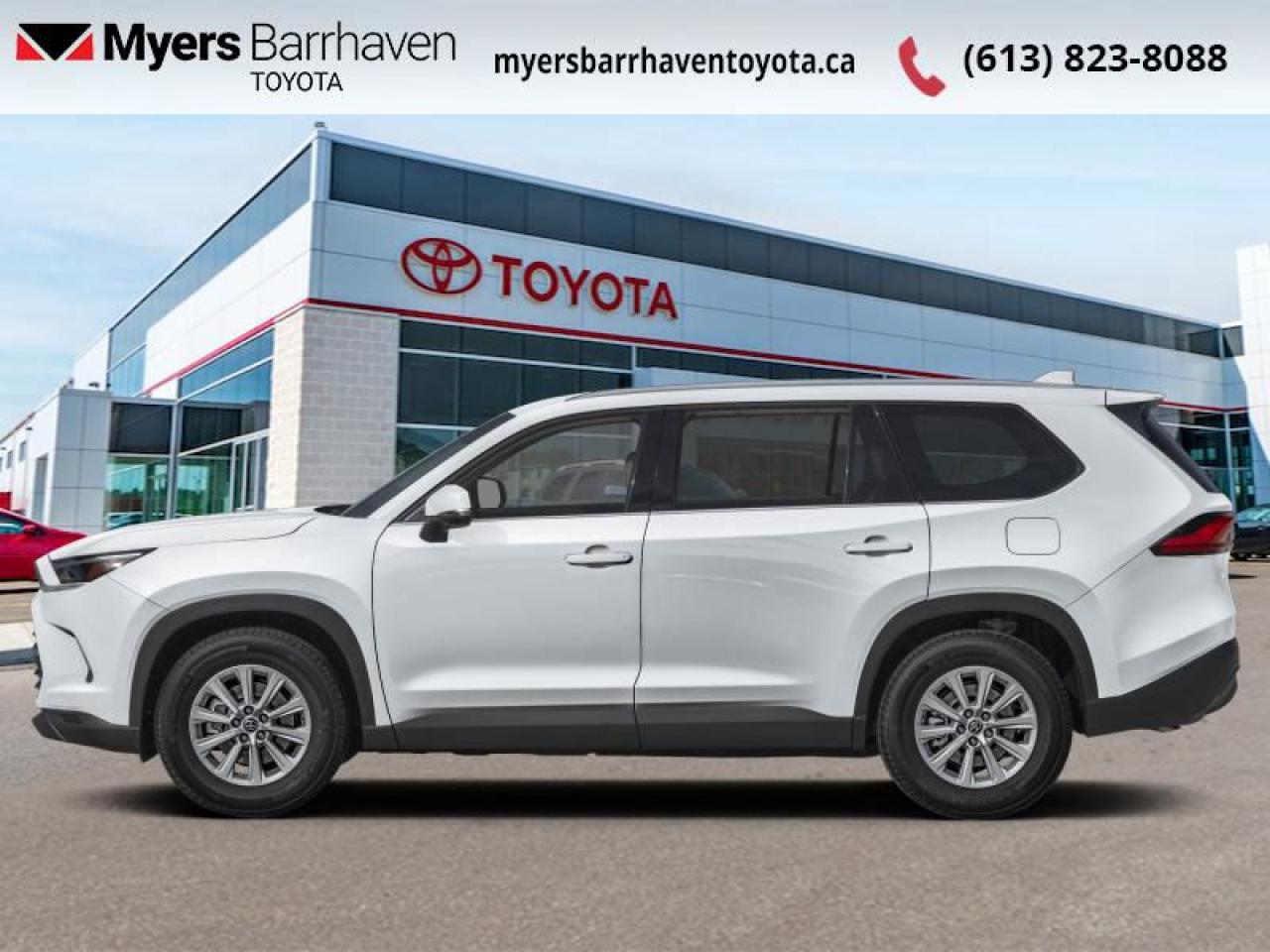 <b>Heated Seats,  Heated Steering Wheel,  Adaptive Cruise Control,  Power Liftgate,  Tow Equipment!</b><br> <br> <br> <br>TEXT US DIRECTLY FOR MORE INFORMATION AT 613-704-7598.<br> <br>  This Toyota Grand Highlander is ready to give you the drive that best fits your lifestyle. <br> <br>This Grand Highlander has been engineered with a plethora of carefully thought-out convenience features to enhance every drive, regardless of the distance. The all-new exterior design features a look thats inviting from every angle and sets the tone for whats inside. Its larger silhouette is defined by sharp lines and bold surfaces with distinctive details all aroundfor a presence thats unmistakable.<br> <br> This wind chill pearl SUV  has an automatic transmission and is powered by a  265HP 2.4L 4 Cylinder Engine.<br> <br> Our Grand Highlanders trim level is XLE. Standard features for this Grand Highlander XLE include heated front seats, a heated steering wheel, SofTex synthetic leather upholstery, third-row seating, adaptive cruise control, and a power liftgate for rear cargo access. Infotainment needs are met by a 12.3-inch Toyota Multimedia system with wireless Apple CarPlay and Android Auto, with Toyota Assistant and Connect Services. Safety features include blind spot monitoring, pre-collision avoidance, lane departure warning, lane keeping assist, and evasive steering assist. This vehicle has been upgraded with the following features: Heated Seats,  Heated Steering Wheel,  Adaptive Cruise Control,  Power Liftgate,  Tow Equipment,  Blind Spot Monitoring,  Lane Departure Warning. <br><br> <br>To apply right now for financing use this link : <a href=https://www.myersbarrhaventoyota.ca/quick-approval/ target=_blank>https://www.myersbarrhaventoyota.ca/quick-approval/</a><br><br> <br/>    6.49% financing for 84 months. <br> Buy this vehicle now for the lowest bi-weekly payment of <b>$364.79</b> with $0 down for 84 months @ 6.49% APR O.A.C. ( Plus applicable taxes -  Plus applicable fees   ).  Incentives expire 2025-01-31.  See dealer for details. <br> <br>At Myers Barrhaven Toyota we pride ourselves in offering highly desirable pre-owned vehicles. We truly hand pick all our vehicles to offer only the best vehicles to our customers. No two used cars are alike, this is why we have our trained Toyota technicians highly scrutinize all our trade ins and purchases to ensure we can put the Myers seal of approval. Every year we evaluate 1000s of vehicles and only 10-15% meet the Myers Barrhaven Toyota standards. At the end of the day we have mutual interest in selling only the best as we back all our pre-owned vehicles with the Myers *LIFETIME ENGINE TRANSMISSION warranty. Thats right *LIFETIME ENGINE TRANSMISSION warranty, were in this together! If we dont have what youre looking for not to worry, our experienced buyer can help you find the car of your dreams! Ever heard of getting top dollar for your trade but not really sure if you were? Here we leave nothing to chance, every trade-in we appraise goes up onto a live online auction and we get buyers coast to coast and in the USA trying to bid for your trade. This means we simultaneously expose your car to 1000s of buyers to get you top trade in value. <br>We service all makes and models in our new state of the art facility where you can enjoy the convenience of our onsite restaurant, service loaners, shuttle van, free Wi-Fi, Enterprise Rent-A-Car, on-site tire storage and complementary drink. Come see why many Toyota owners are making the switch to Myers Barrhaven Toyota. <br>*LIFETIME ENGINE TRANSMISSION WARRANTY NOT AVAILABLE ON VEHICLES WITH KMS EXCEEDING 140,000KM OR HIGHLINE BRAND VEHICLE(eg. BMW, INFINITI. CADILLAC, LEXUS...) o~o