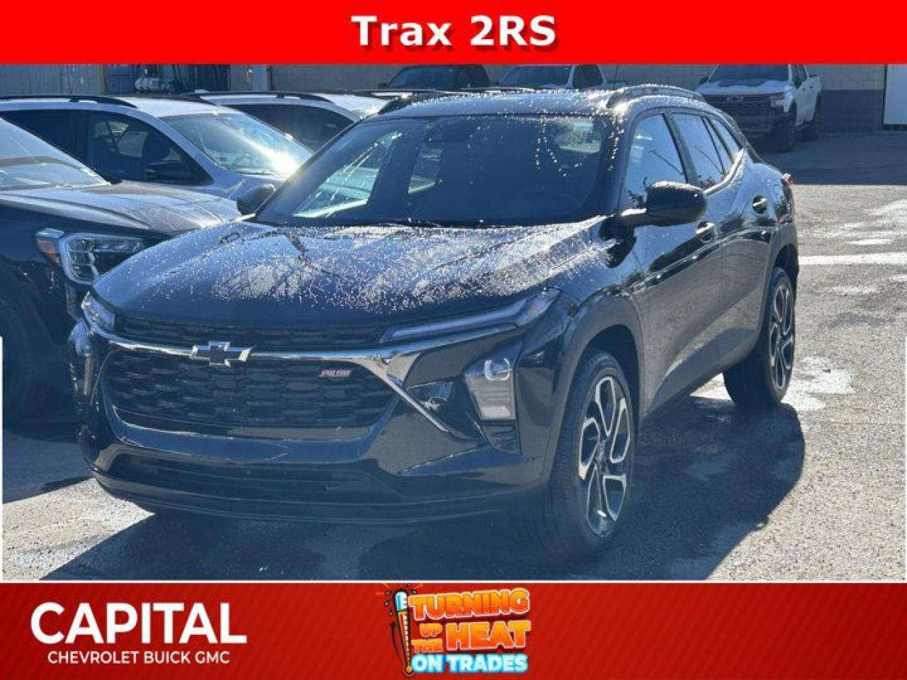 This Chevrolet Trax delivers a Turbocharged Gas 3-Cyl 1.2L/ engine powering this Automatic transmission. ENGINE, ECOTEC 1.2L TURBO DOHC DI WITH VARIABLE VALVE TIMING (VVT) (137 hp [102 kW] @ 5000 rpm, 162 lb-ft of torque [219 N-m] @ 2500 rpm) (STD), Wireless Apple CarPlay/Wireless Android Auto, Wipers, front intermittent, variable speed.*This Chevrolet Trax Comes Equipped with These Options *Wiper, rear, intermittent, Windows, power rear, express down, Window, power, front passenger with express down, Window, power, driver with express down, Wi-Fi Hotspot capable (Terms and limitations apply. See onstar.ca or dealer for details.), Wheels, 19 (48.3 cm) Black-painted machined aluminum, Wheel, spare, 16 (40.6 cm) steel, Visors, driver and front passenger vanity mirrors, covered, Vehicle health management, USB ports, 2, one type-A and one type-C, located within the instrument panel.* Stop By Today *Live a little- stop by Capital Chevrolet Buick GMC Inc. located at 13103 Lake Fraser Drive SE, Calgary, AB T2J 3H5 to make this car yours today!