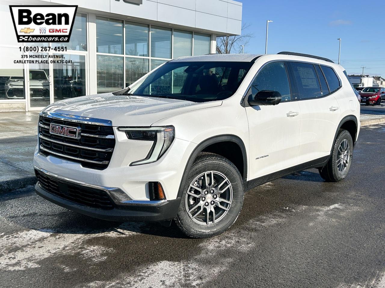 New 2025 GMC Acadia Elevation 2.5L 4CYL WITH REMOTE START/ENTRY, HEATED SEATS, HEATED STEERING WHEEL, ADAPTIVE CRUISE CONTROL, HD SURROUND VISION for sale in Carleton Place, ON