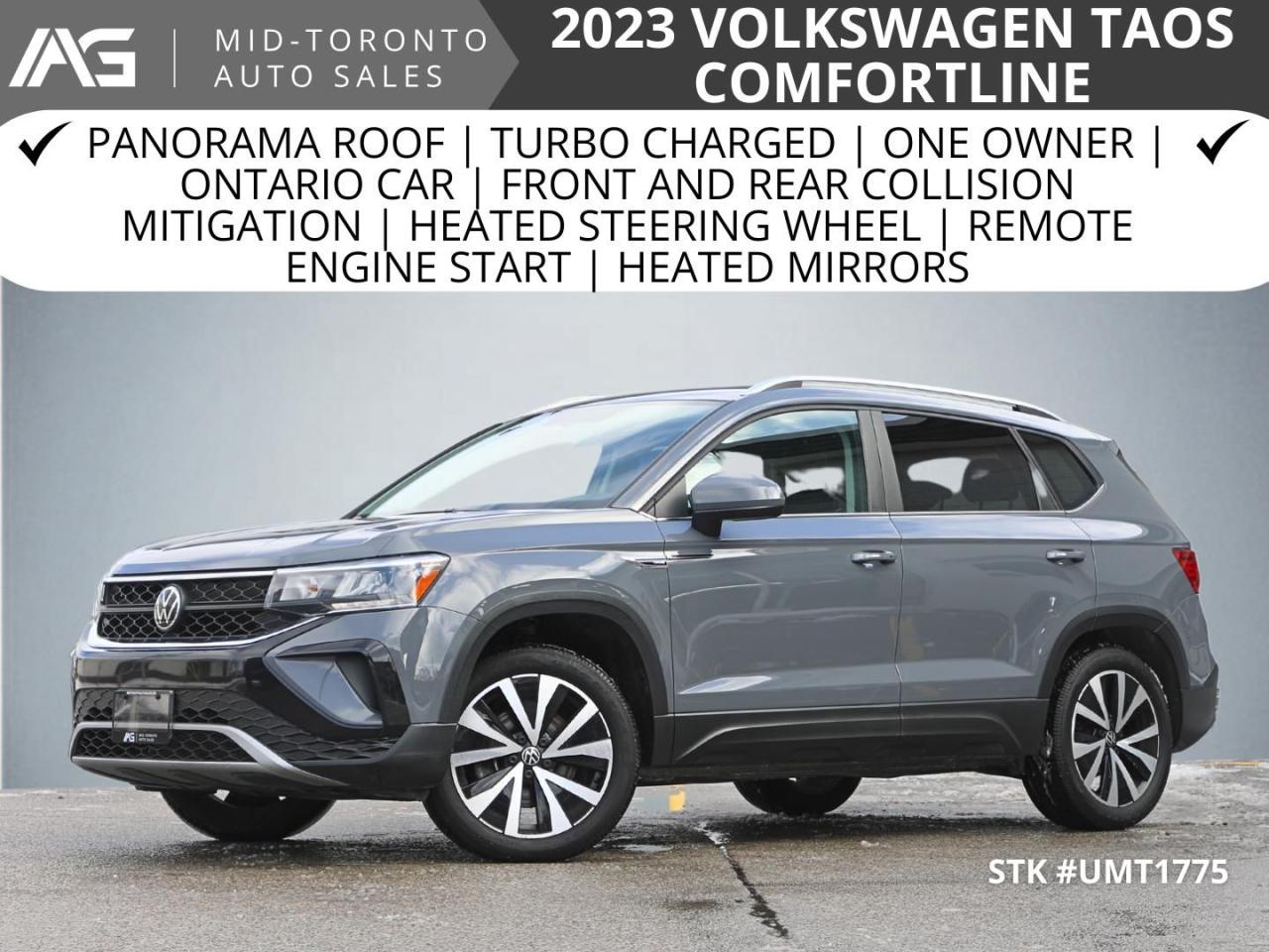 Used 2023 Volkswagen Taos comfortline | turbocharged 1.5-liter engine | panorama Roof | One Owner for sale in North York, ON