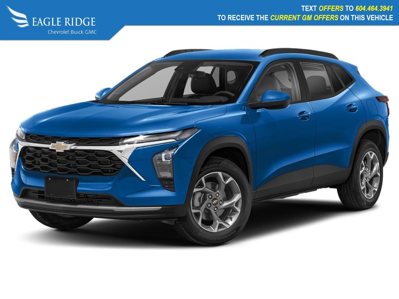 New 2025 Chevrolet Trax LS cruise control, heated front seats, start/stop functionality, emergency braking, forward collision alert, front pedestrian braking, lane keep assist, and USB ports. for sale in Coquitlam, BC