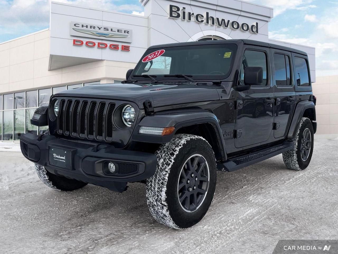 Used 2021 Jeep Wrangler Unlimited Sahara 80th Anniversary | Local | Remote Start for sale in Winnipeg, MB