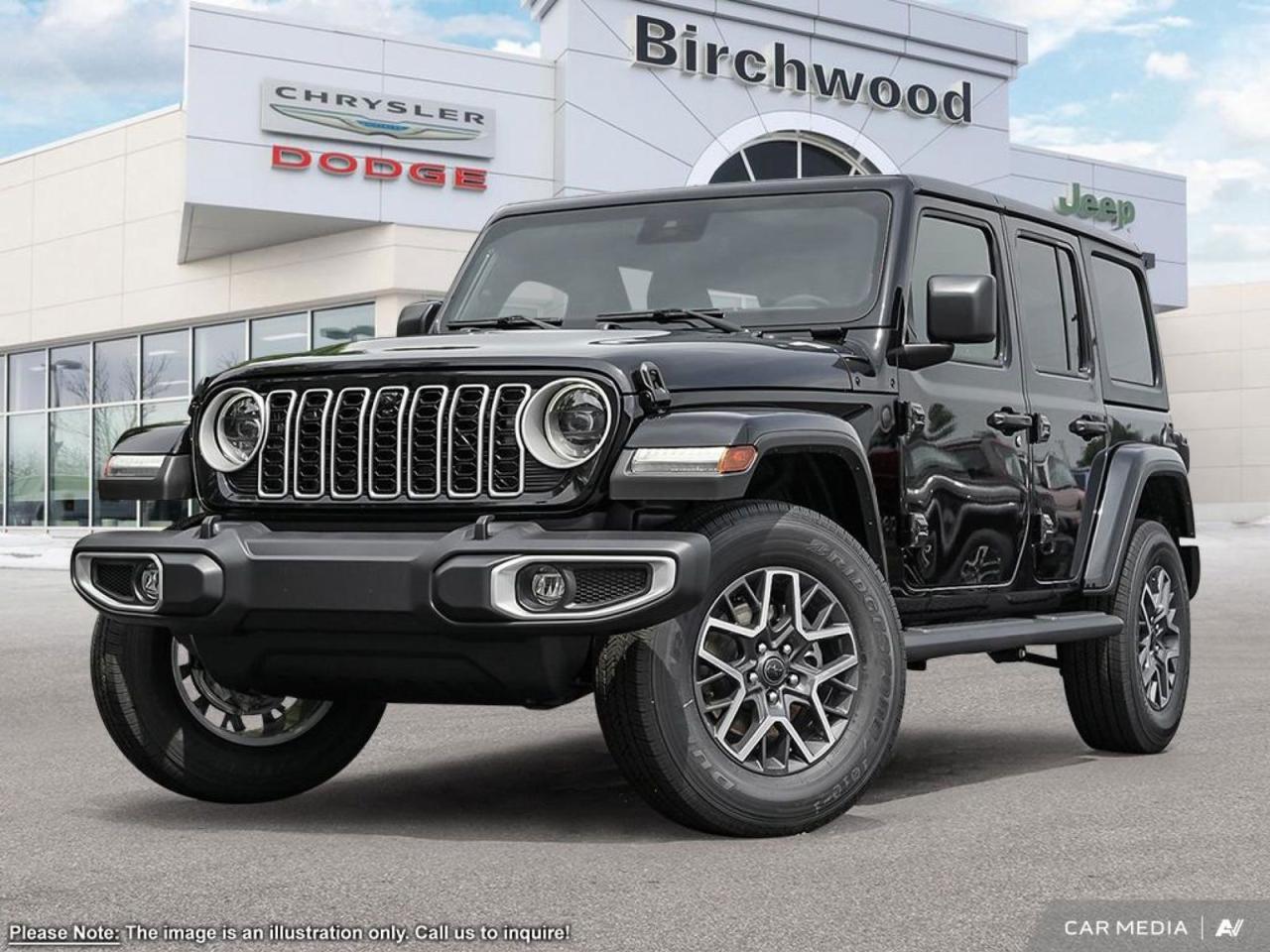 New 2025 Jeep Wrangler Sahara Factory Order - Arriving Soon | Mopar hardtop headliner | Black Mopar tubular side steps for sale in Winnipeg, MB