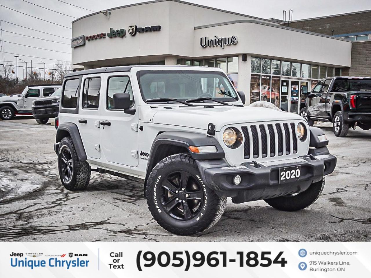 Used 2020 Jeep Wrangler Unlimited Sport Altitude 4x4| TECH GRP| COLD WEATHER GRP| for sale in Burlington, ON