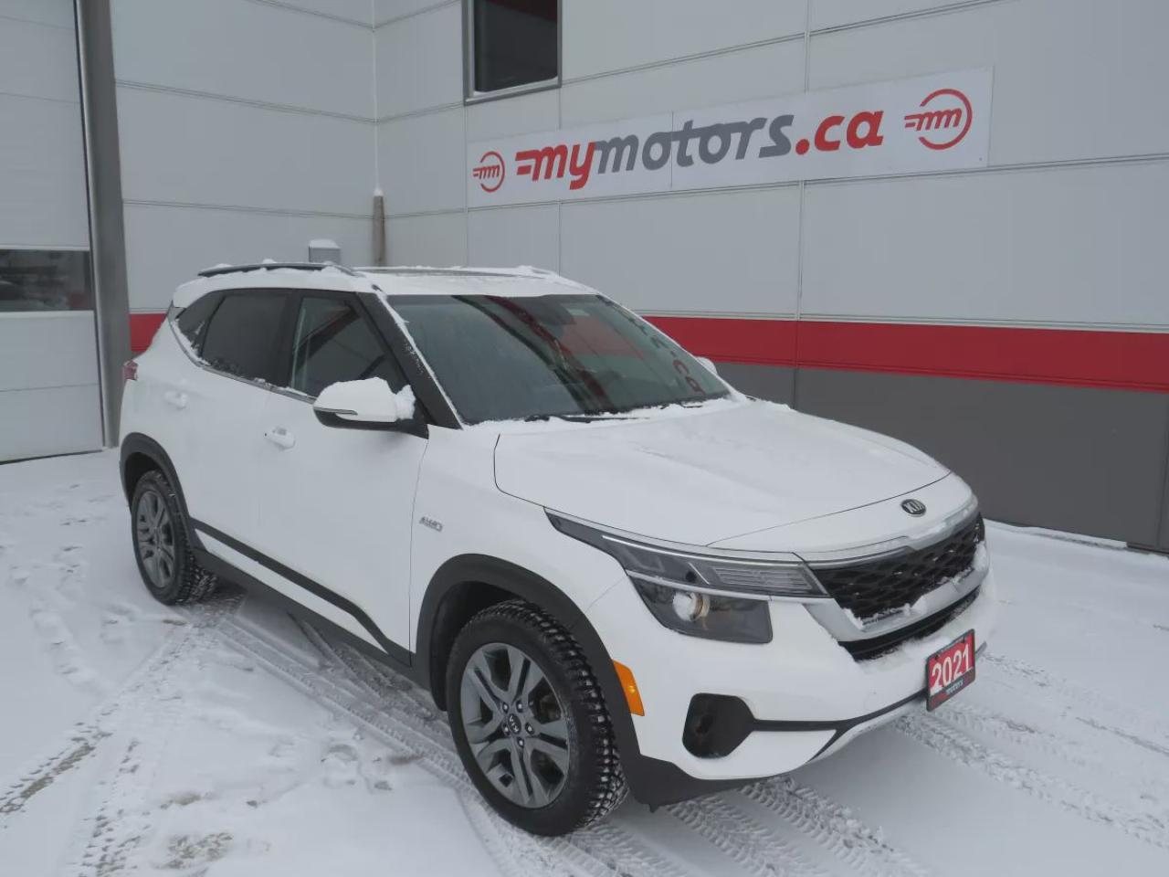 Used 2021 Kia Seltos EX (**AWD**ALLOY RIMS**LEATHER**REVERSE CAMERA**SUNROOF**DIGITAL TOUCHSCREEN**LANE ASSIST**STOP&GO**HEATED SEATS/STEERING WHEEL**CRUISE CONTROL**BLUETOOTH**DIGITAL CLIMATE CONTROL**USB**) for sale in Tillsonburg, ON