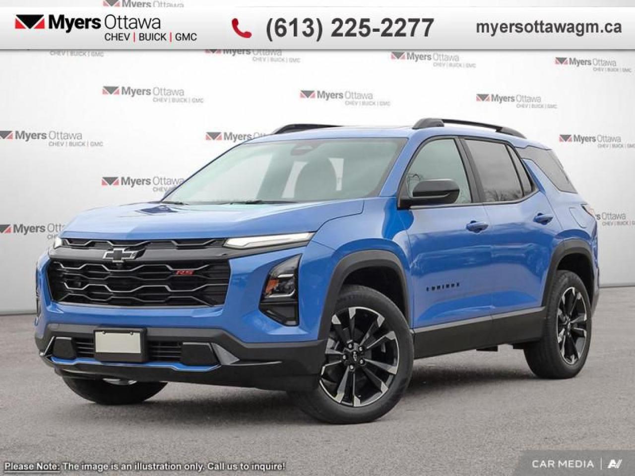 New 2025 Chevrolet Equinox RS  RS, AWD, CONVIENECE PACKAGE 2, REEF BLUE for sale in Ottawa, ON