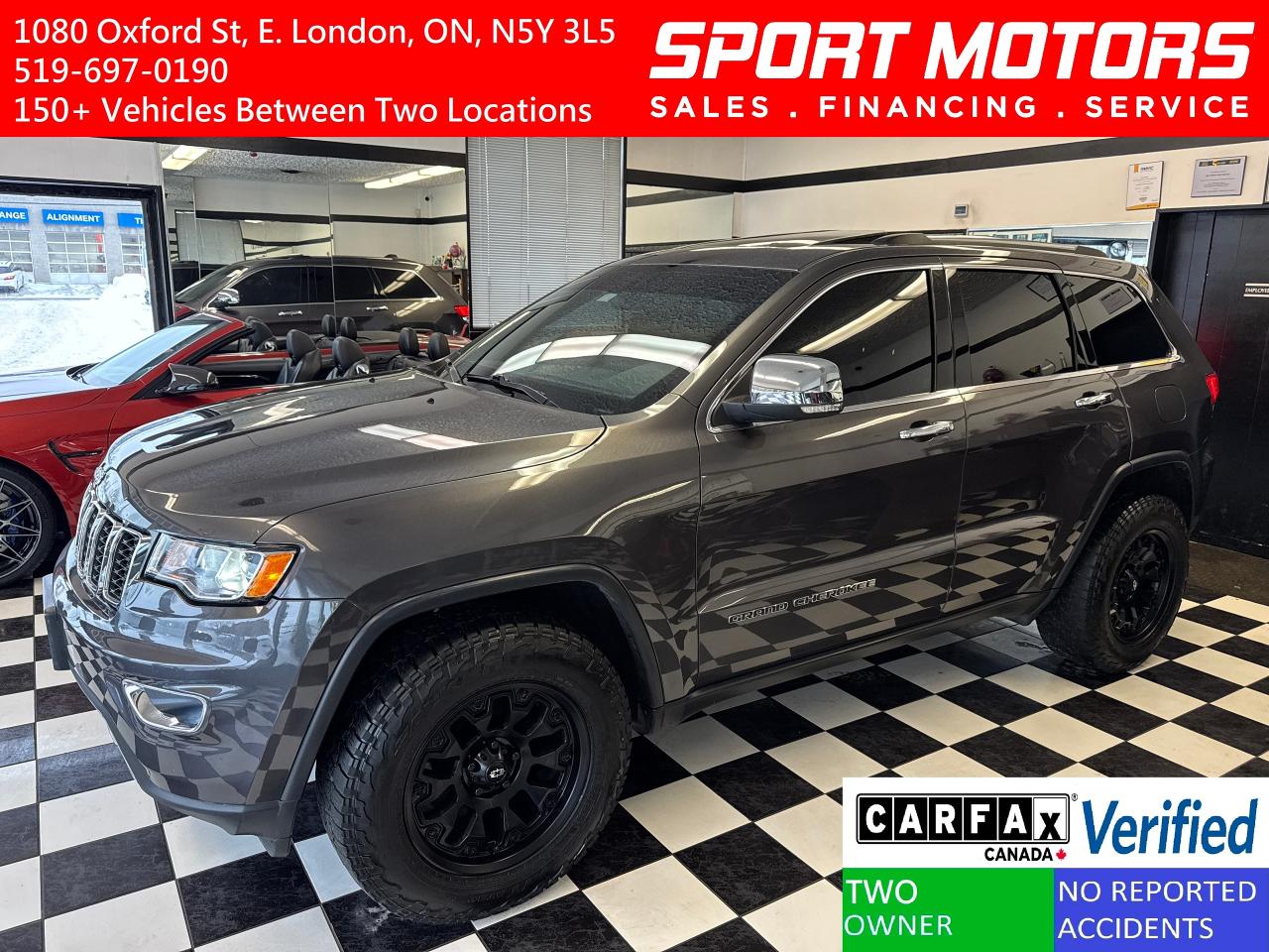 Used 2017 Jeep Grand Cherokee LIMITED 4x4+Tinted+Roof+Leather+Roof+CLEAN CARFAX for sale in London, ON