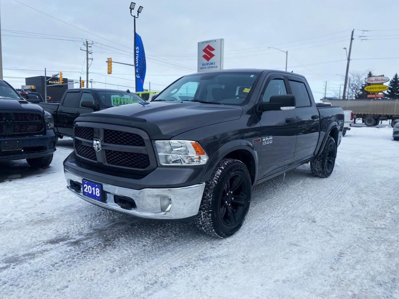 Used 2018 RAM 1500 Outdoorsman Crew Cab 4x4 ~Nav ~Cam ~Leather ~Roof for sale in Barrie, ON