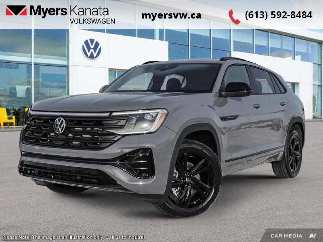 <b>Sunroof!</b><br> <br> <br> <br>  Greetings. <br> <br><br> <br> This pure gray SUV  has an automatic transmission and is powered by a  269HP 2.0L 4 Cylinder Engine.<br> <br> Our Atlas Cross Sports trim level is Comfortline R-Line Black Edition 2.0 TSI.  This vehicle has been upgraded with the following features: Sunroof. <br><br> <br>To apply right now for financing use this link : <a href=https://www.myersvw.ca/en/form/new/financing-request-step-1/44 target=_blank>https://www.myersvw.ca/en/form/new/financing-request-step-1/44</a><br><br> <br/>    5.99% financing for 84 months. <br> Buy this vehicle now for the lowest bi-weekly payment of <b>$452.16</b> with $0 down for 84 months @ 5.99% APR O.A.C. ( taxes included, $1071 (OMVIC fee, Air and Tire Tax, Wheel Locks, Admin fee, Security and Etching) is included in the purchase price.    ).  Incentives expire 2025-01-31.  See dealer for details. <br> <br> <br>LEASING:<br><br>Estimated Lease Payment: $348 bi-weekly <br>Payment based on 3.99% lease financing for 48 months with $0 down payment on approved credit. Total obligation $36,282. Mileage allowance of 16,000 KM/year. Offer expires 2025-01-31.<br><br><br>Call one of our experienced Sales Representatives today and book your very own test drive! Why buy from us? Move with the Myers Automotive Group since 1942! We take all trade-ins - Appraisers on site!<br> Come by and check out our fleet of 20+ used cars and trucks and 100+ new cars and trucks for sale in Kanata.  o~o