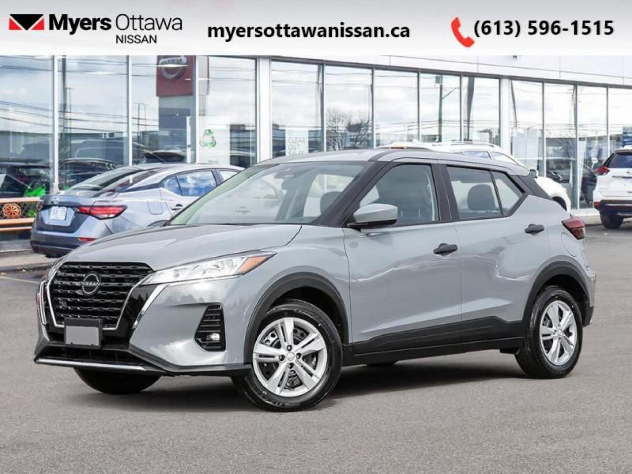 <br> <br>  Greetings. <br> <br><br> <br> This boulder gry prl SUV  has an automatic transmission and is powered by a  122HP 1.6L 4 Cylinder Engine.<br> <br> Our Kicks Plays trim level is S. <br><br> <br>To apply right now for financing use this link : <a href=https://www.myersottawanissan.ca/finance target=_blank>https://www.myersottawanissan.ca/finance</a><br><br> <br/> Total  cash rebate of $1000 is reflected in the price. Credit includes $1,000 Stackable Incentive Dollars.  5.49% financing for 84 months. <br> Payments from <b>$367.77</b> monthly with $0 down for 84 months @ 5.49% APR O.A.C. ( Plus applicable taxes -  $621 Administration fee included. Licensing not included.    ).  Incentives expire 2025-01-31.  See dealer for details. <br> <br> <br>LEASING:<br><br>Estimated Lease Payment: $339/m <br>Payment based on 4.99% lease financing for 39 months with $0 down payment on approved credit. Total obligation $13,233. Mileage allowance of 16,000 KM/year. Offer expires 2025-01-31.<br><br><br><br> Come by and check out our fleet of 30+ used cars and trucks and 80+ new cars and trucks for sale in Ottawa.  o~o