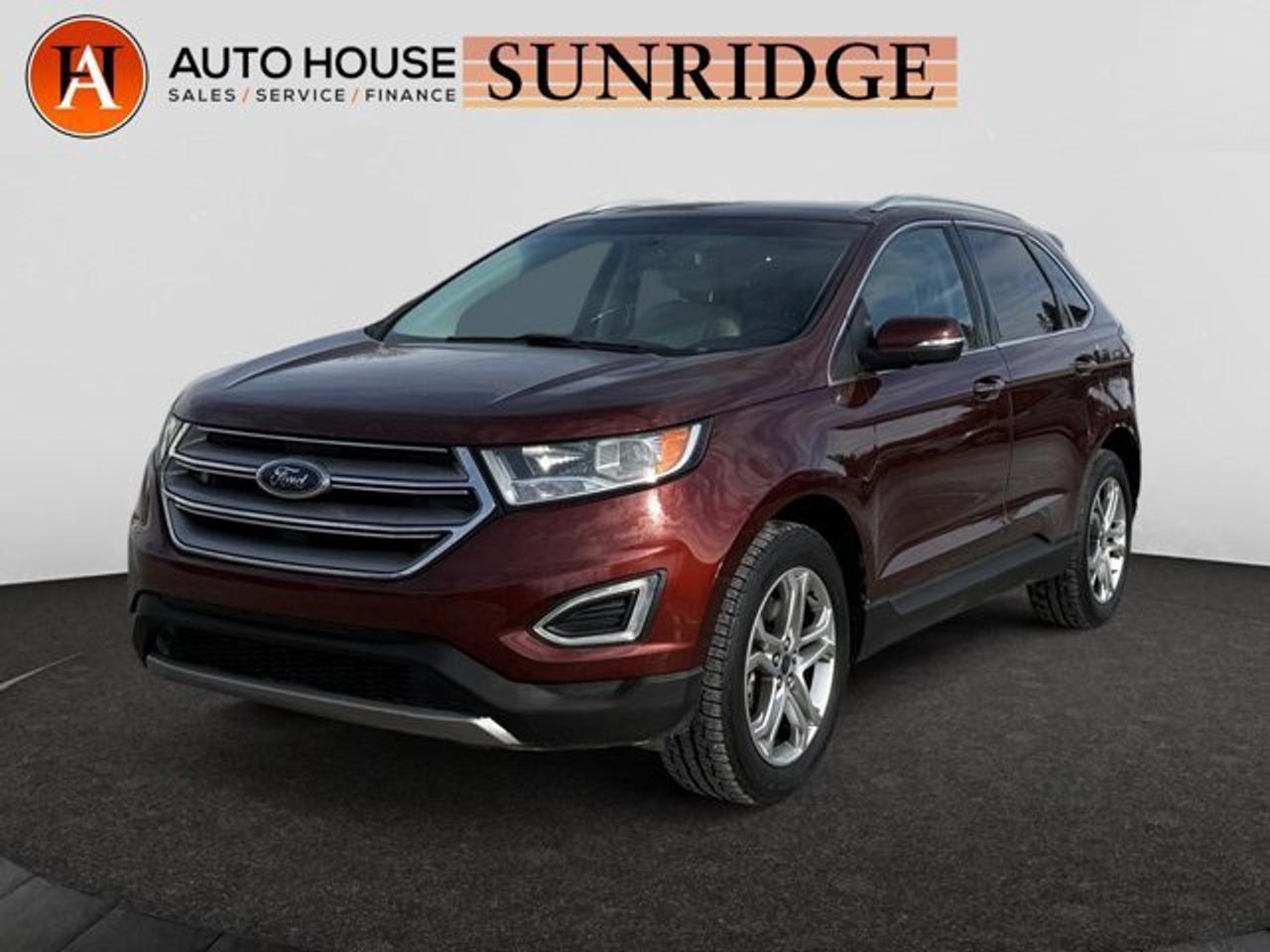 2016 FORD EDGE TITANIUM WITH 207530 KMS NAVIGATION, BACKUP CAMERA, LEATHER SEATS, PUSH BUTTON START, HEATED SEATS, MEMORY SEAT, BLUETOOTH, USB/AUX, AND MORE!..ALL CREDIT ACCEPTED!One month at a job? Bankruptcy? New to Canada? Collections? Student or work visas? Previous repossessions? Good or bad credit? Weve got you covered! Get pre-approved today at www.autoshouse.com!What We Offer:*Low Bi-Weekly Payments*Instant Approvals*Credit Consolidation*Employment Insurance*Negative Equity CoverageOperating Hours:Mon-Thurs: 10 am -- 8 pmFri-Sat: 10 am -- 6 pmCall Sunridge 403-291-0891 ! All vehicles come with a full mechanical fitness assessment and CARFAX report.Referral Program:Refer friends and family and earn $500 for each referral!AMVIC Licensed DealerAfter a credit check, we can determine payments, APR, terms, and interest rates based on your credit (O.A.C). Individual credit will affect bi-weekly payments and the total cost of credit. Similar to Chevrolet, GMC, Honda, Toyota, Cadillac, Nissan, Ford, Volvo 2007, 2008, 2009, 2010, 2011, 2012, 2013, 2014, 2015, 2016, 2017, 2018Location: 3312 26th ST. N.E. Calgary ABCARFAX IS AVAILABLE TO THE CONSUMER.All photos are of the vehicle featured in the advertisement.