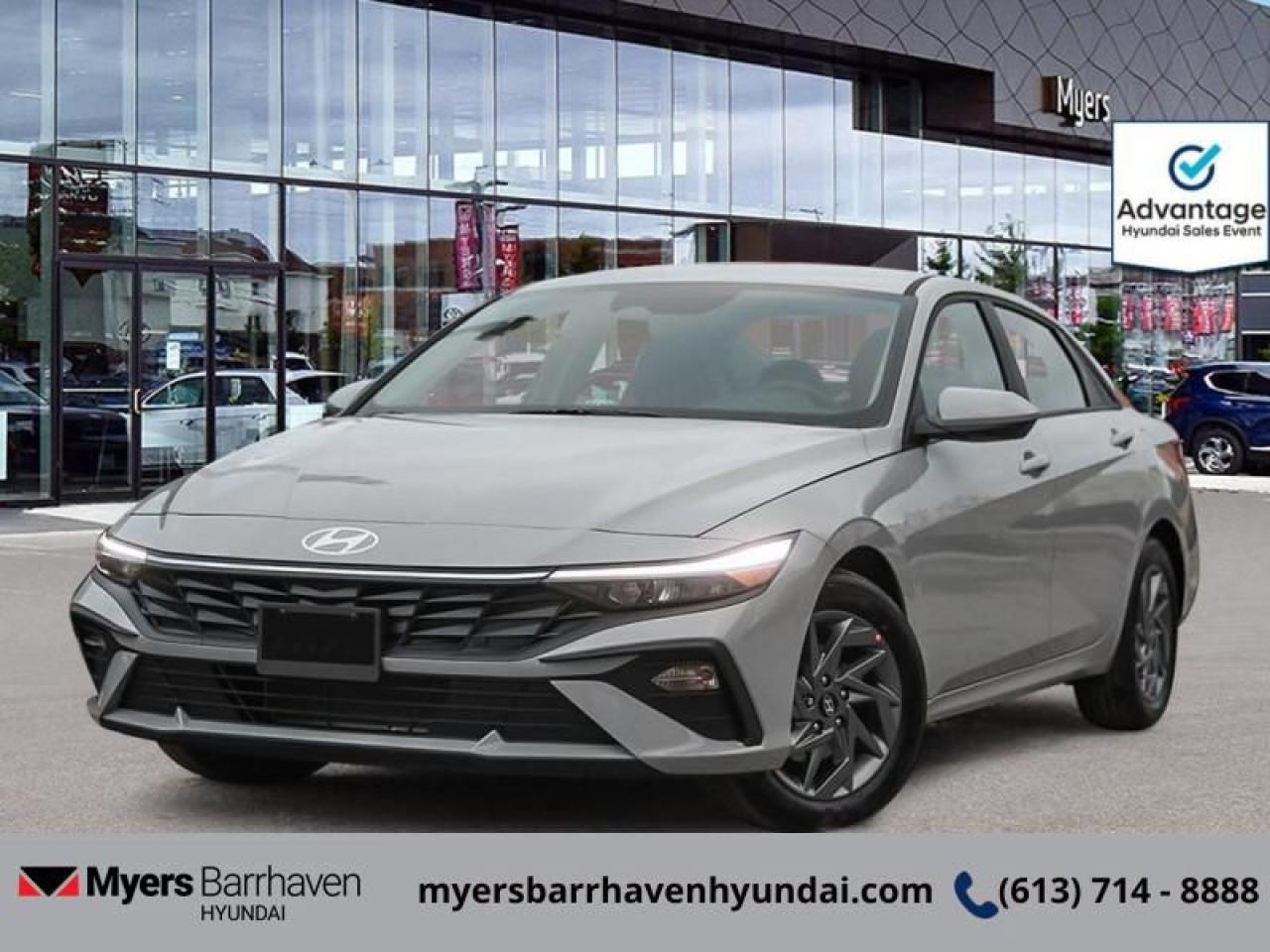 <b>Remote Start,  Heated Steering Wheel,  Blind Spot Detection,  Heated Seats,  Lane Keep Assist!</b><br> <br> <br> <br>  Crisp lines, sharp styling, and unexpected comfort, this 2025 Elantra is exactly what the sedan segment needed. <br> <br>This 2025 Elantra was made to be the sharpest compact sedan on the road. With tons of technology packed into the spacious and comfortable interior, along with bold and edgy styling inside and out, this family sedan makes the unexpected your daily driver. <br> <br> This cyber grey sedan  has an automatic transmission and is powered by a  147HP 2.0L 4 Cylinder Engine.<br> <br> Our Elantras trim level is Preferred. Standard features include remote engine start, front heated seats with a heated steering wheel, remote keyless entry, aluminum-alloy wheels, and an 8-inch display with Apple CarPlay and Android Auto. Safety features also include blind spot detection, lane keeping assist with lane departure warning, front and rear collision mitigation, and forward collision avoidance with pedestrian detection. This vehicle has been upgraded with the following features: Remote Start,  Heated Steering Wheel,  Blind Spot Detection,  Heated Seats,  Lane Keep Assist,  Collision Mitigation,  Apple Carplay. <br><br> <br/> See dealer for details. <br> <br> o~o