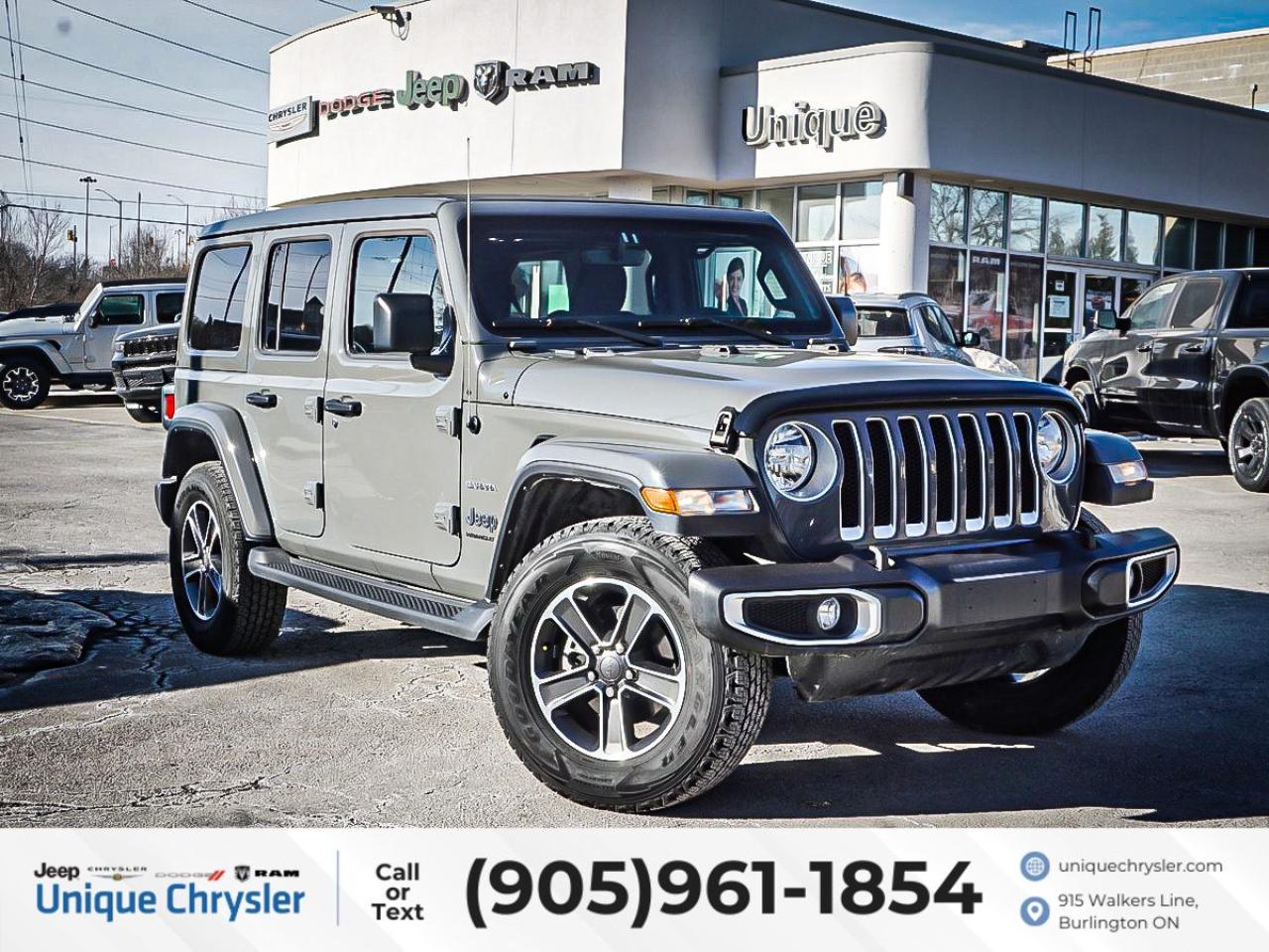 Used 2023 Jeep Wrangler Sahara 4 Door 4x4| SKY TOP| NAV| COLD WEATHER GRP| for sale in Burlington, ON