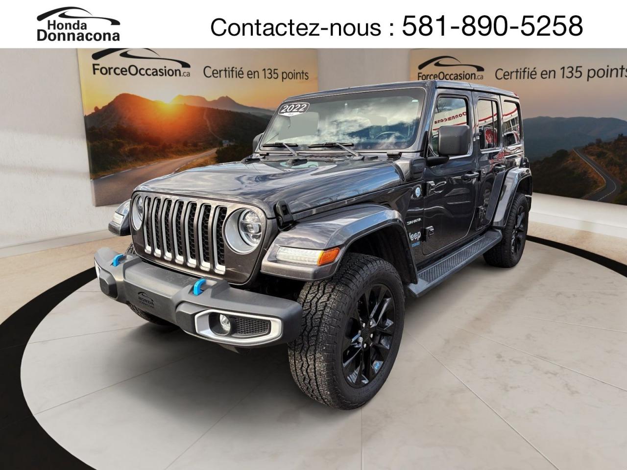 Used 2022 Jeep Wrangler 4xe Unlimited Sahara 4x4 for sale in Donnacona, QC