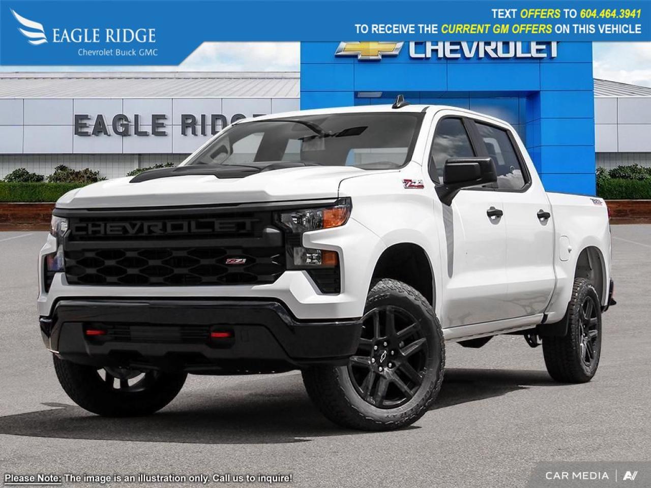 New 2025 Chevrolet Silverado 1500 Custom Trail Boss Engine Stop/Start Control, Auto-Locking Rear Differential, Automatic Emergency Braking, Cruise Control, and Lane Keep Assist with Lane Departure Warning. for sale in Coquitlam, BC