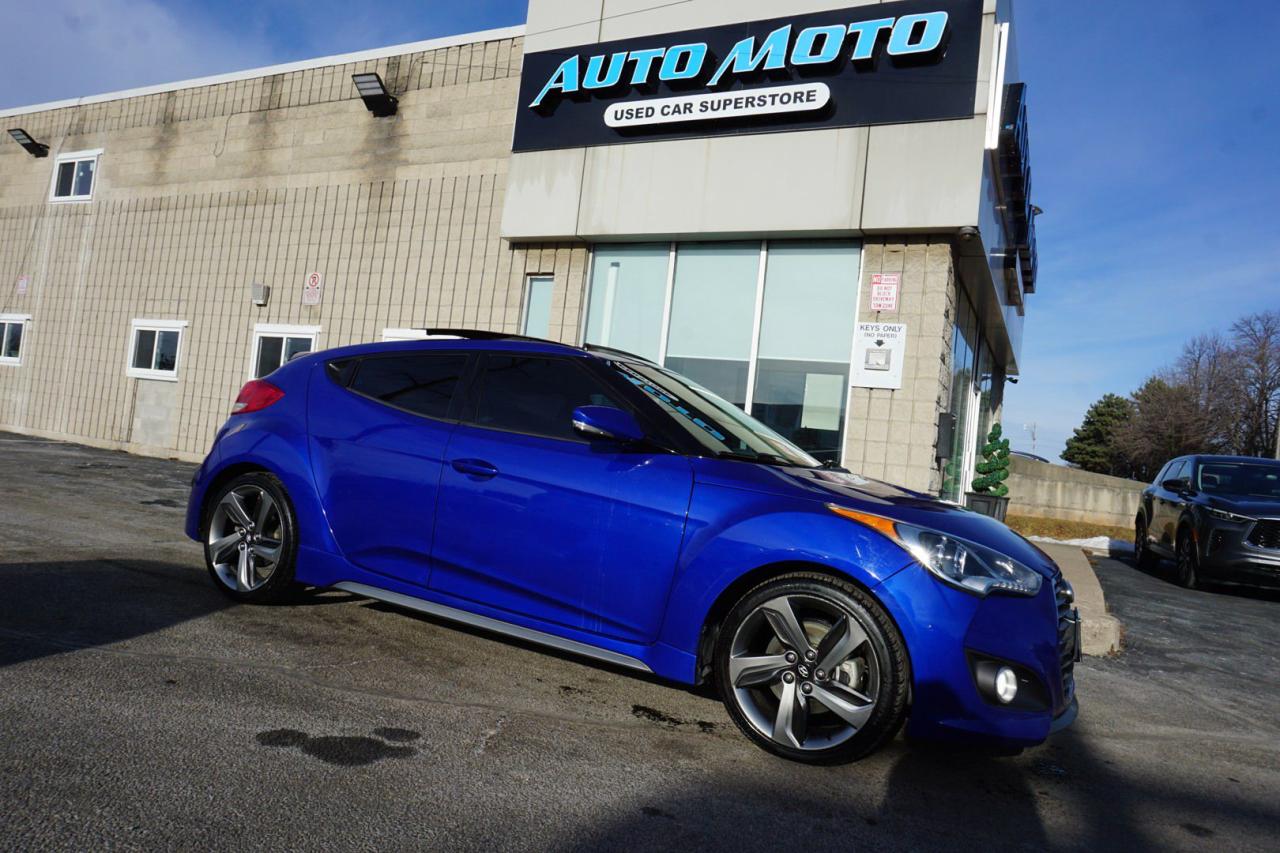 Used 2013 Hyundai Veloster TURBO CERTIFIED *SERVICE RECORDS* CAMERA NAV BLUETOOTH LEATHER HEATED SEATS PANO ROOF CRUISE ALLOYS for sale in Burlington, ON