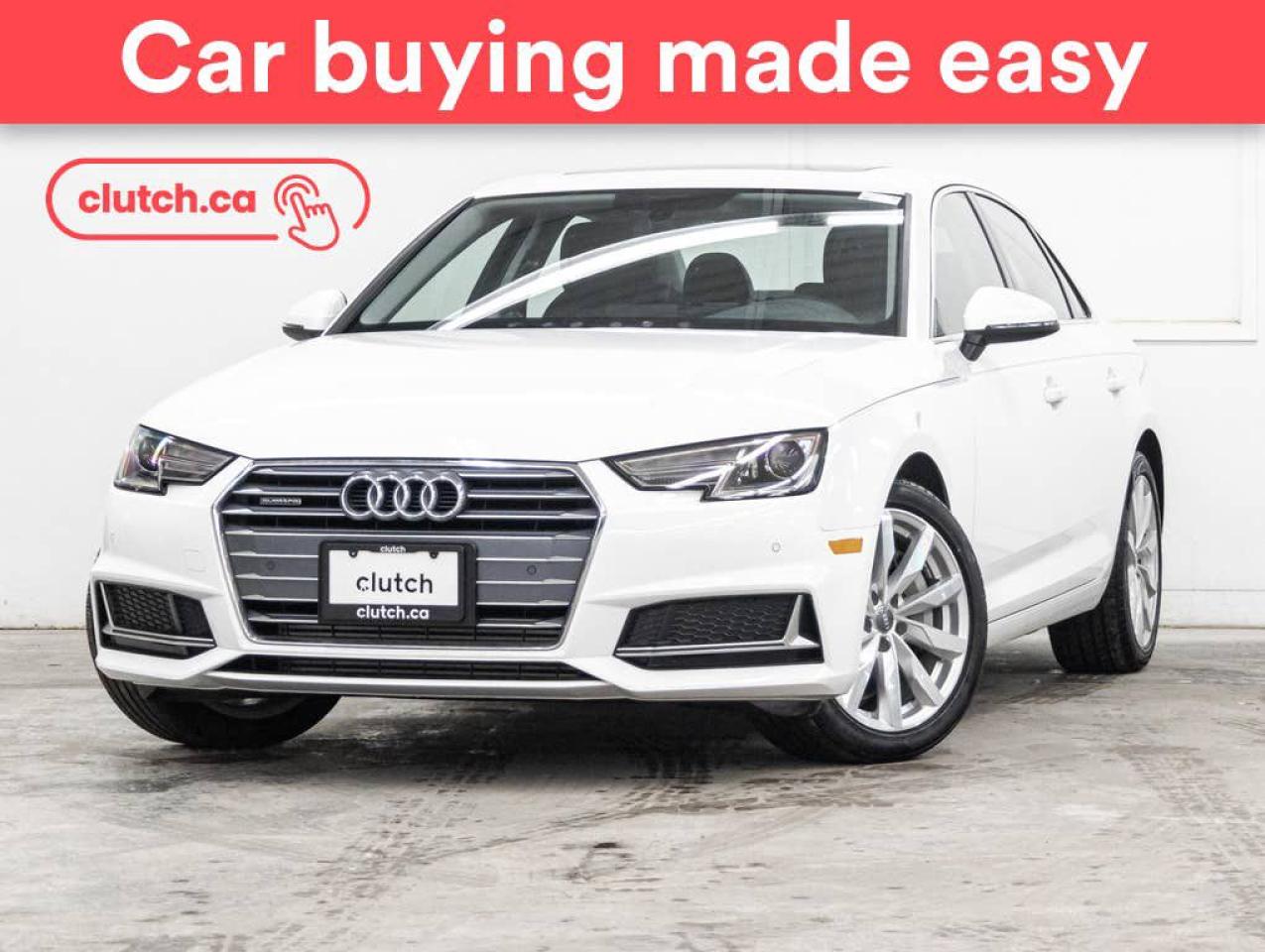 Used 2019 Audi A4 Komfort AWD w/ Apple CarPlay & Android Auto, Tri Zone A/C, Power Sunroof for sale in Toronto, ON